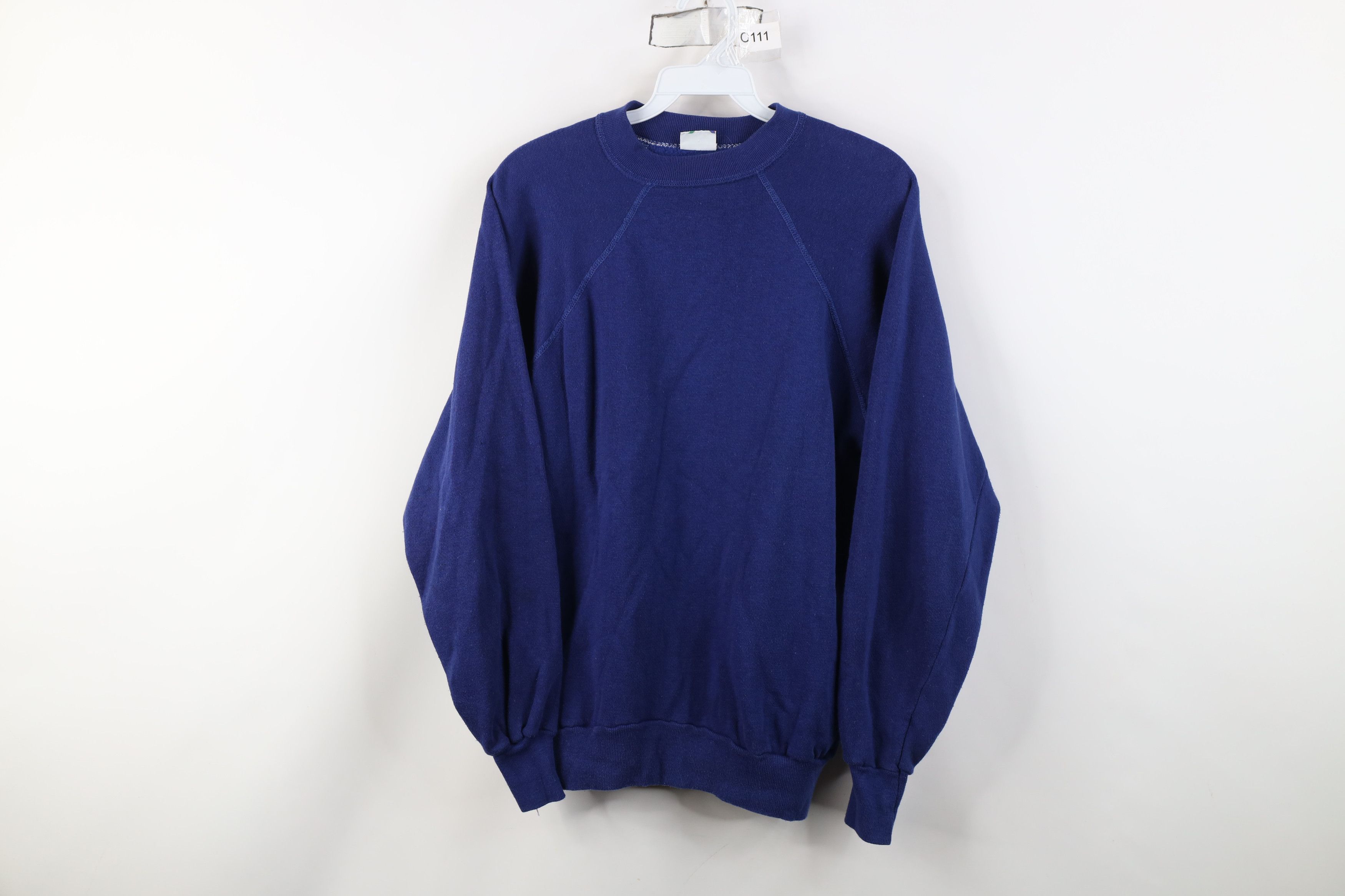 Vintage Vintage 70s 80s Streetwear Crewneck Sweatshirt Blue USA Size US S / EU 44-46 / 1 - 1 Thumbnail