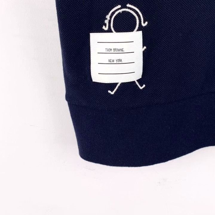 Thom Browne Thom Browne Classic 4-Stripe Stick Figure Polo Size US M / EU 48-50 / 2 - 4 Thumbnail