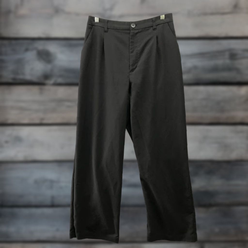H&M H&M High Rise Wide Leg Dress Pants Womens 10 Black Stretch Dress Pants Size 32" / US 10 / IT 46 - 1 Thumbnail
