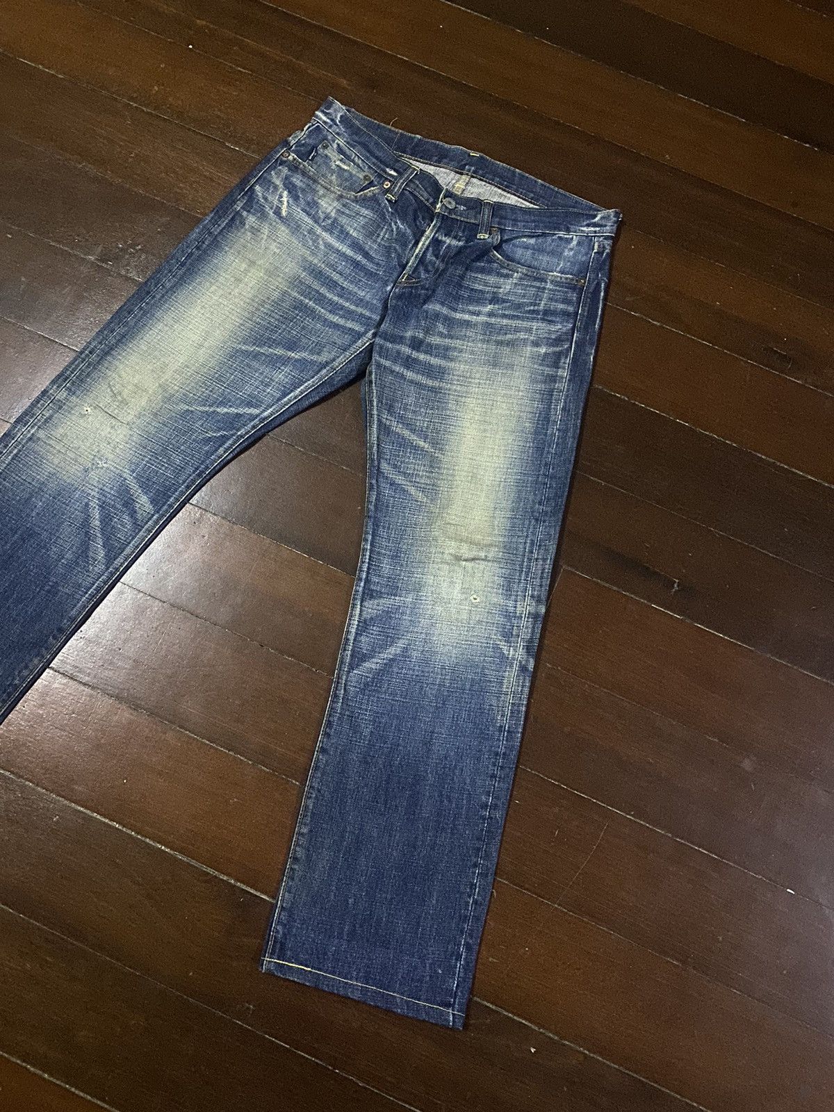 Eternal × Japanese Brand × Warehouse Rare Eternal Japan Distressed Denim mud wash clawmark Jeans Size US 35 - 12 Thumbnail