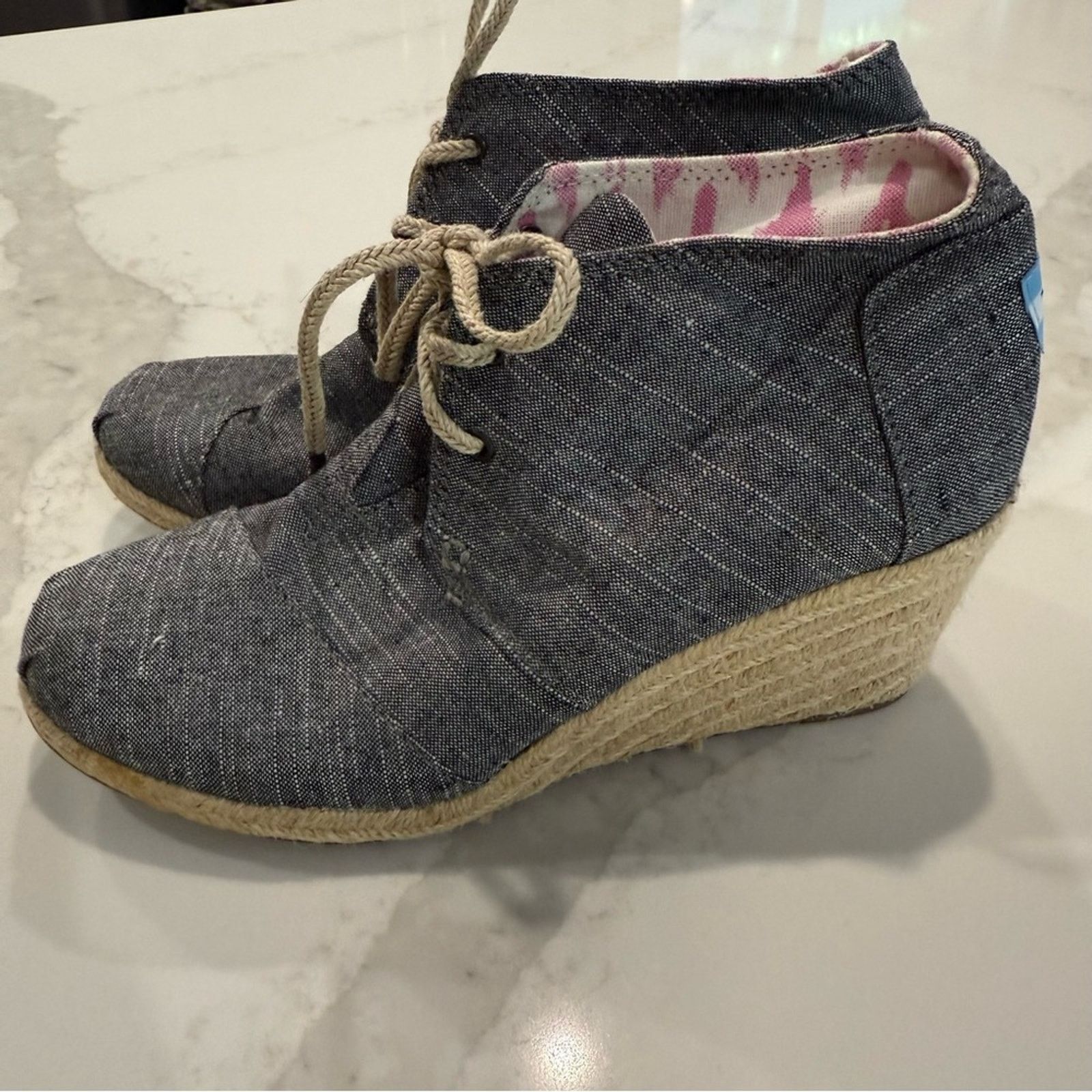 Toms Toms Desert LaceUp Espadrille Wedges Ankle Booties Womens 8 Size US 8 / IT 38 - 4 Thumbnail
