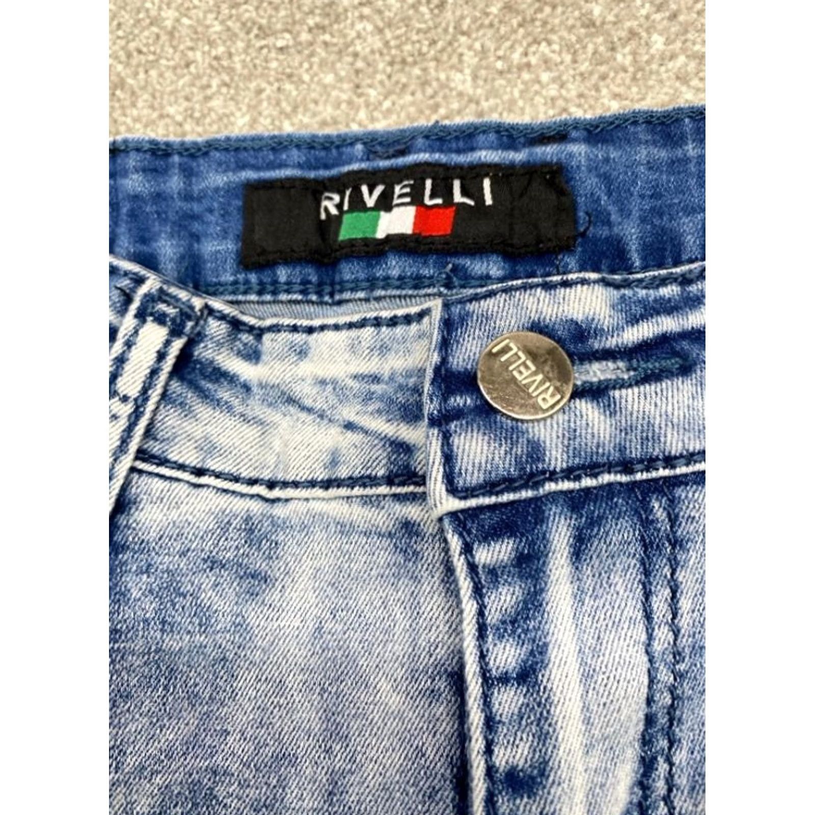 Denime Rivelli Jeans 32x32 Blue Denim Straight Slim 5808 Jeans Mens Regular 5-Pocket Stretch Cotton Polyester Spandex N/A Size US 32 / EU 48 - 7 Thumbnail