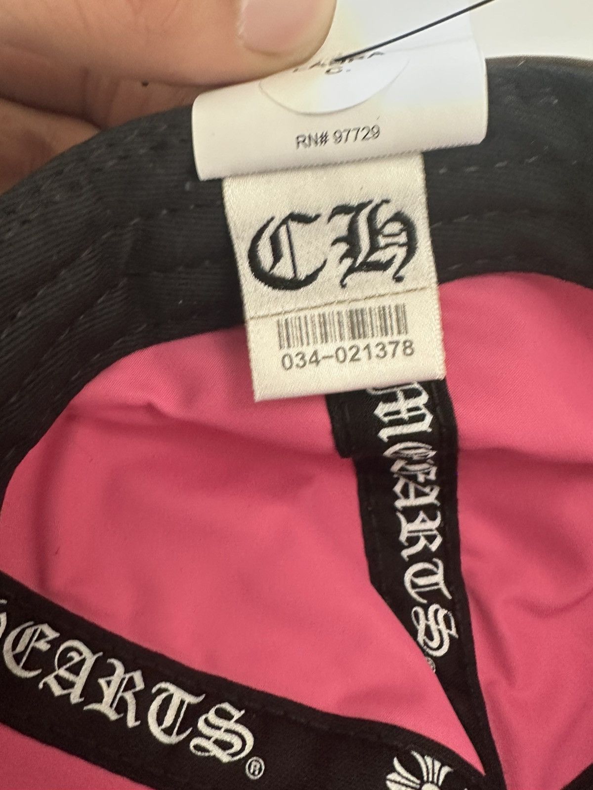 Chrome Hearts Leather Pink Heart Brown Hat with Gunslinger