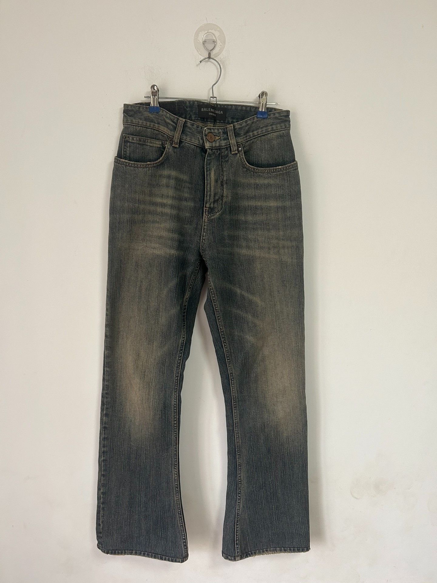Balenciaga Balenciaga Boot cut Washed Flared logo Jeans 2501-Nextarrow Size US 26 / EU 42 - 1 Thumbnail
