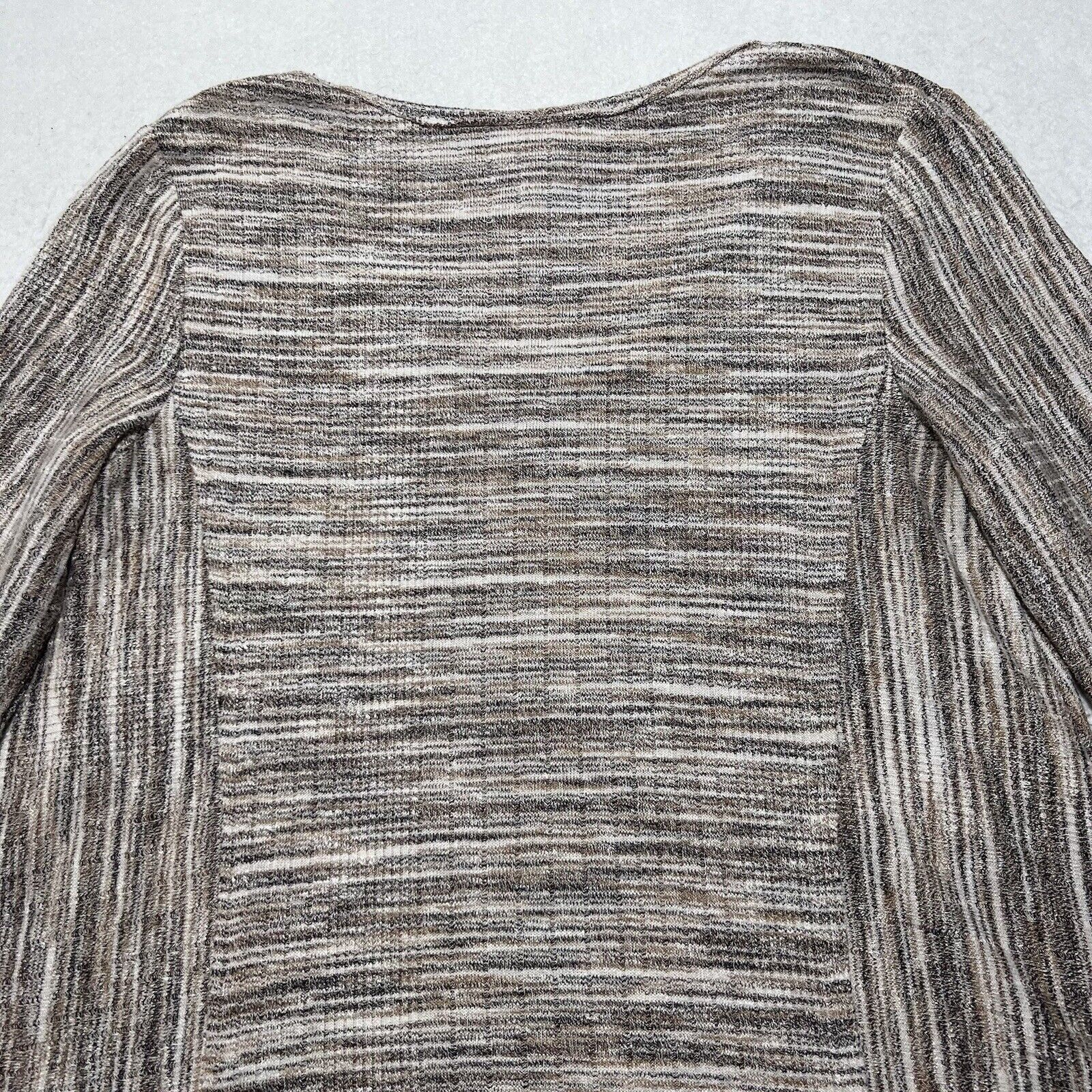 Target Basics Knox Rose Pullover Sweater V Neck Beige Striped Top Size S / US 4 / IT 40 - 10 Thumbnail