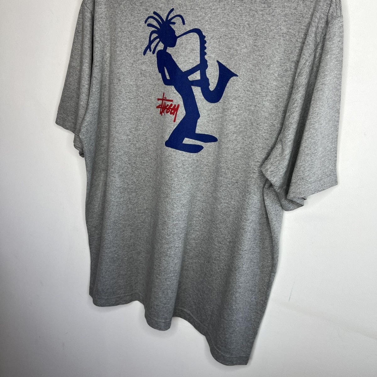 Stussy × Vintage 90s vintage Stussy Sax Man small front big back logo Size US L / EU 52-54 / 3 - 3 Thumbnail