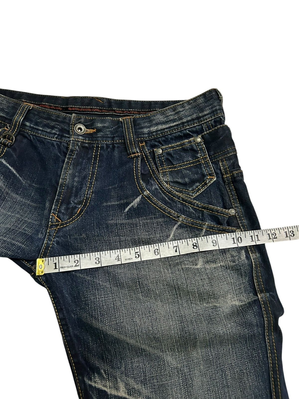 If Six Was Nine × Le Grande Bleu (L.G.B.) × Nicole Club Nicole Club For Men Rare Double Waist Punk Style Denim Jeans Size US 32 / EU 48 - 20 Thumbnail