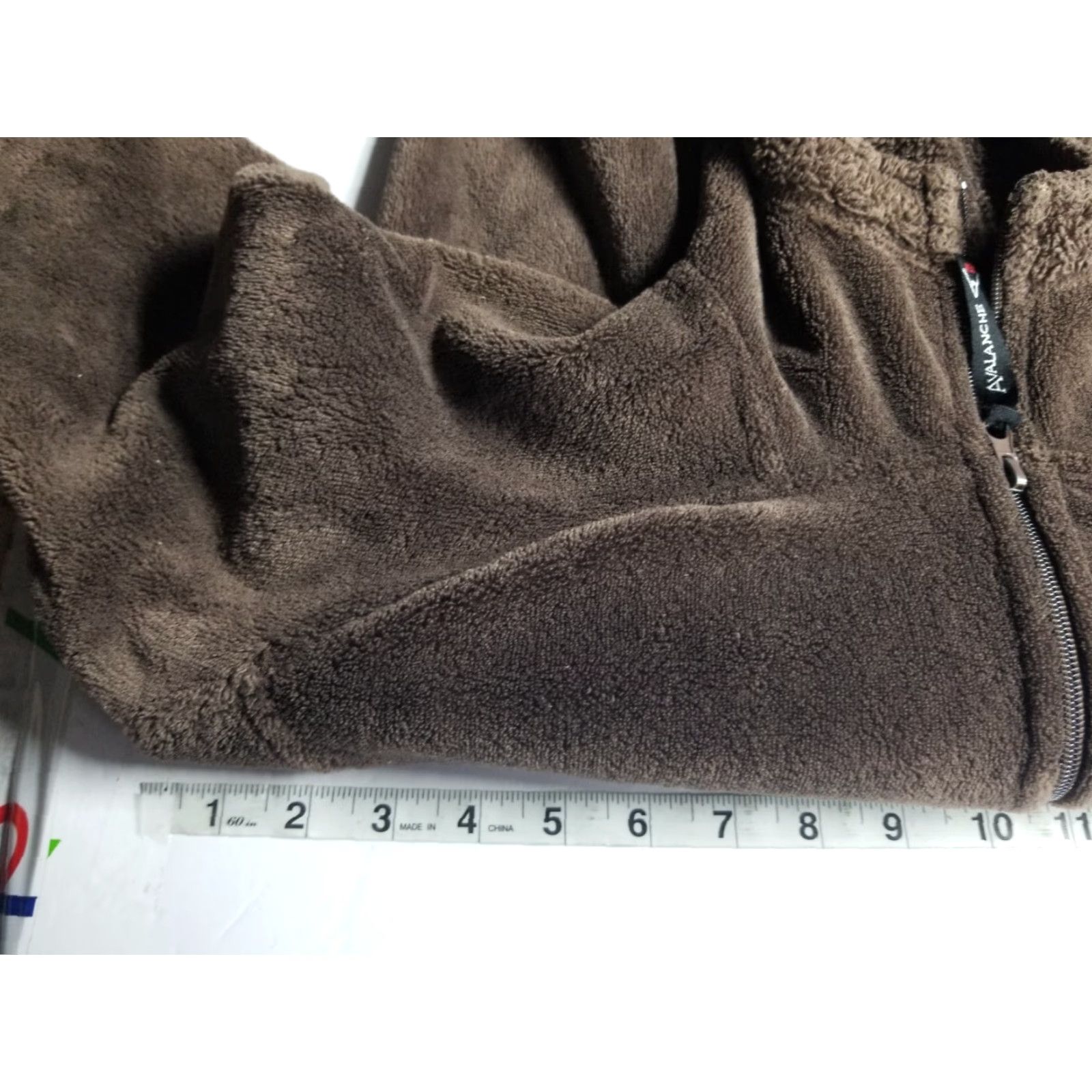 Avalanche Avalanche Womens Midweight Soft Shell Fleece Brown See Stain Zip Small Jacket Size S / US 4 / IT 40 - 3 Thumbnail