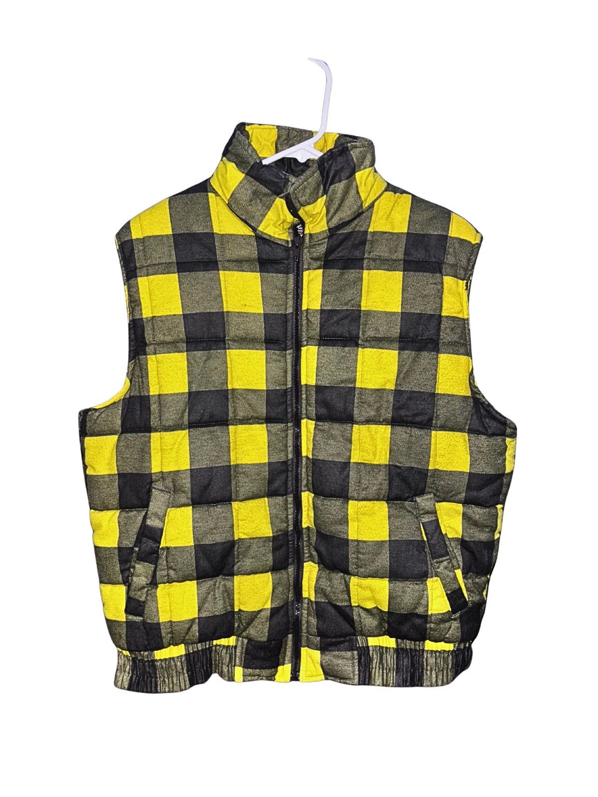 Greatland Apparel Men’s Vintage Yellow Plaid Puffy Flannel Vest Size US L / EU 52-54 / 3 - 2 Thumbnail