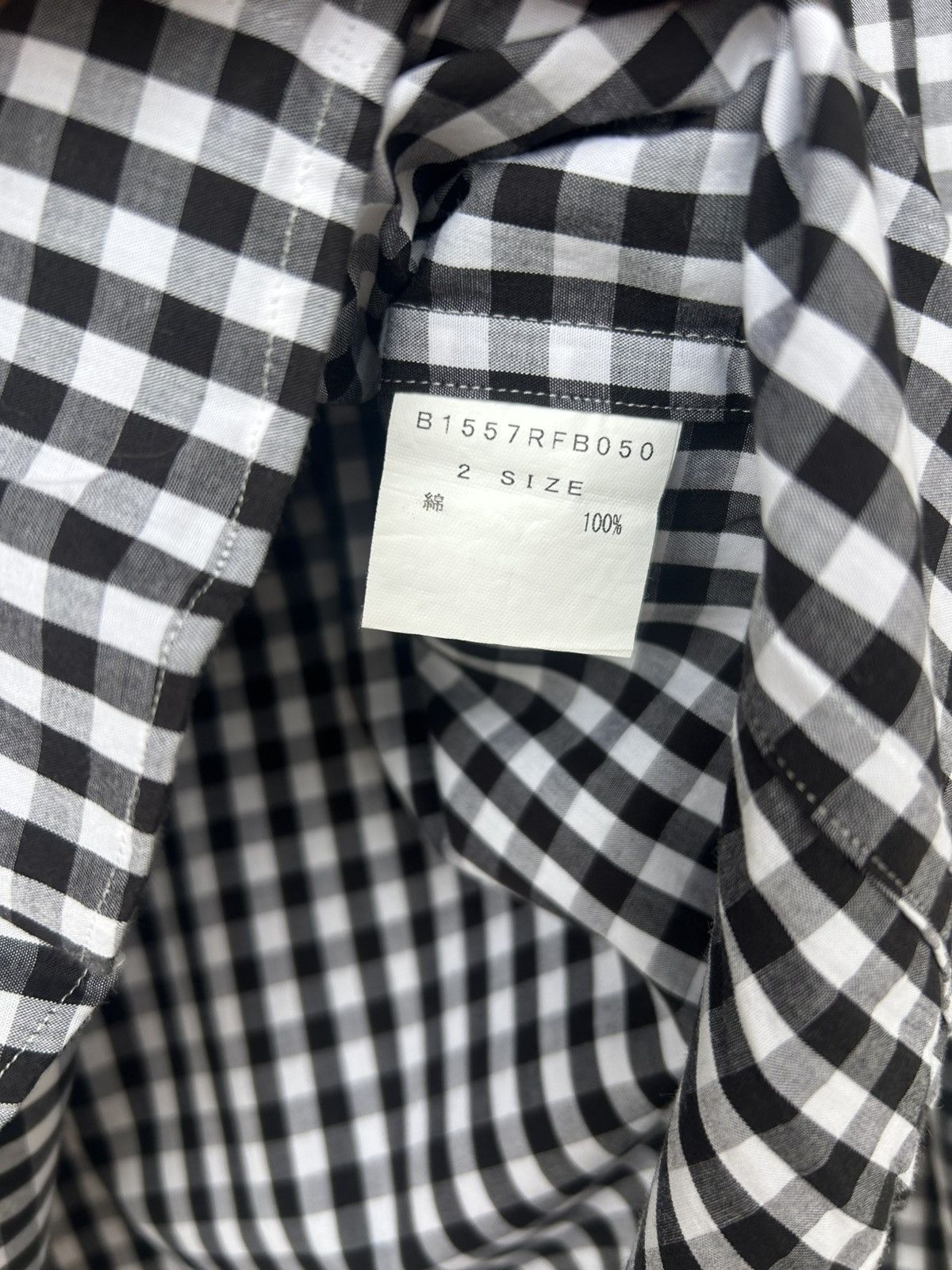 Issey Miyake Frapbois Gingham Check Shirt Size XS / US 0-2 / IT 36-38 - 8 Thumbnail