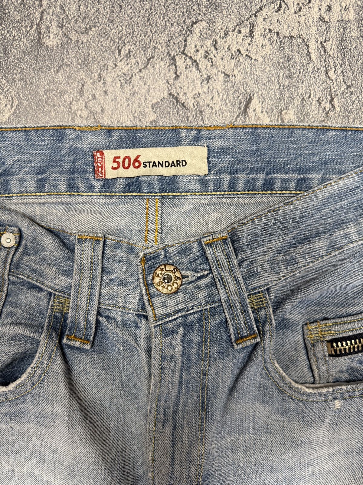 Levi's Vintage Levis 506 Orange Tab Blue Denim Jeans Size 34x34 Size US 34 / EU 50 - 6 Thumbnail