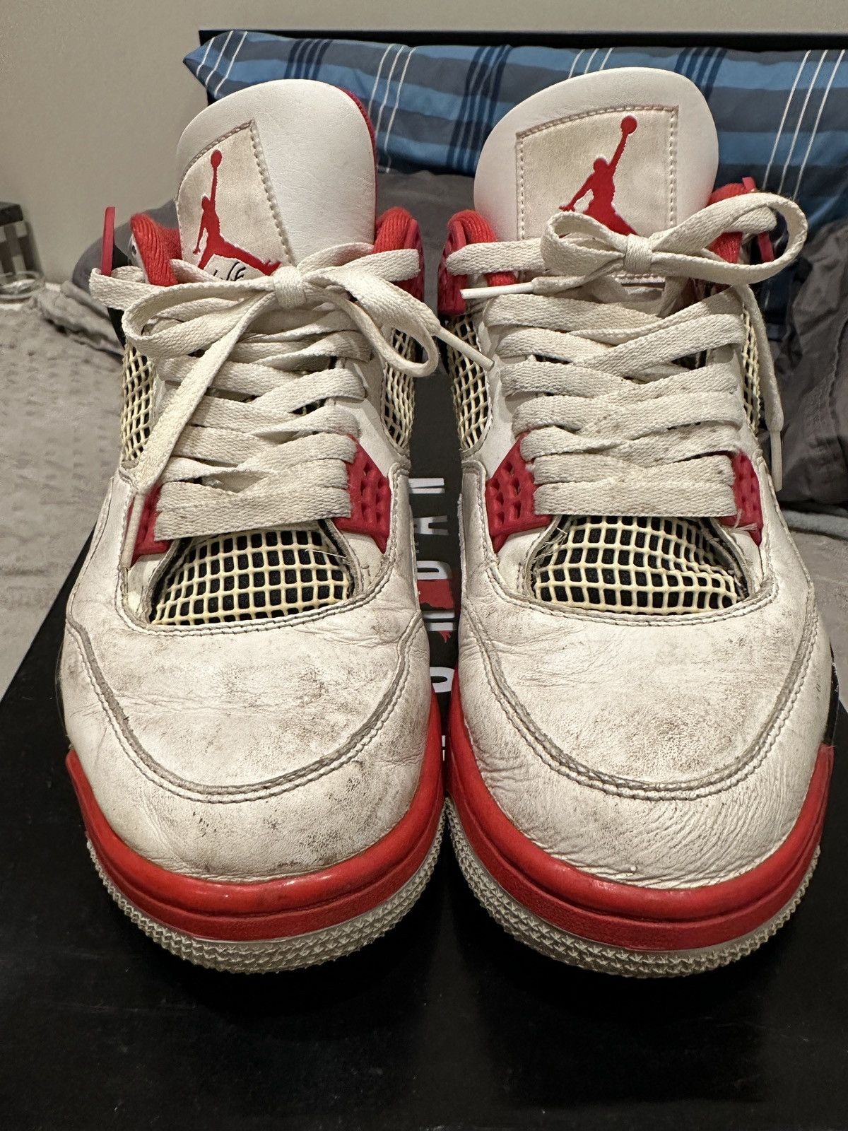 Jordan Brand Jordan 4 Fire Red Size 9.5 Size US 9.5 / EU 42-43 - 4 Thumbnail