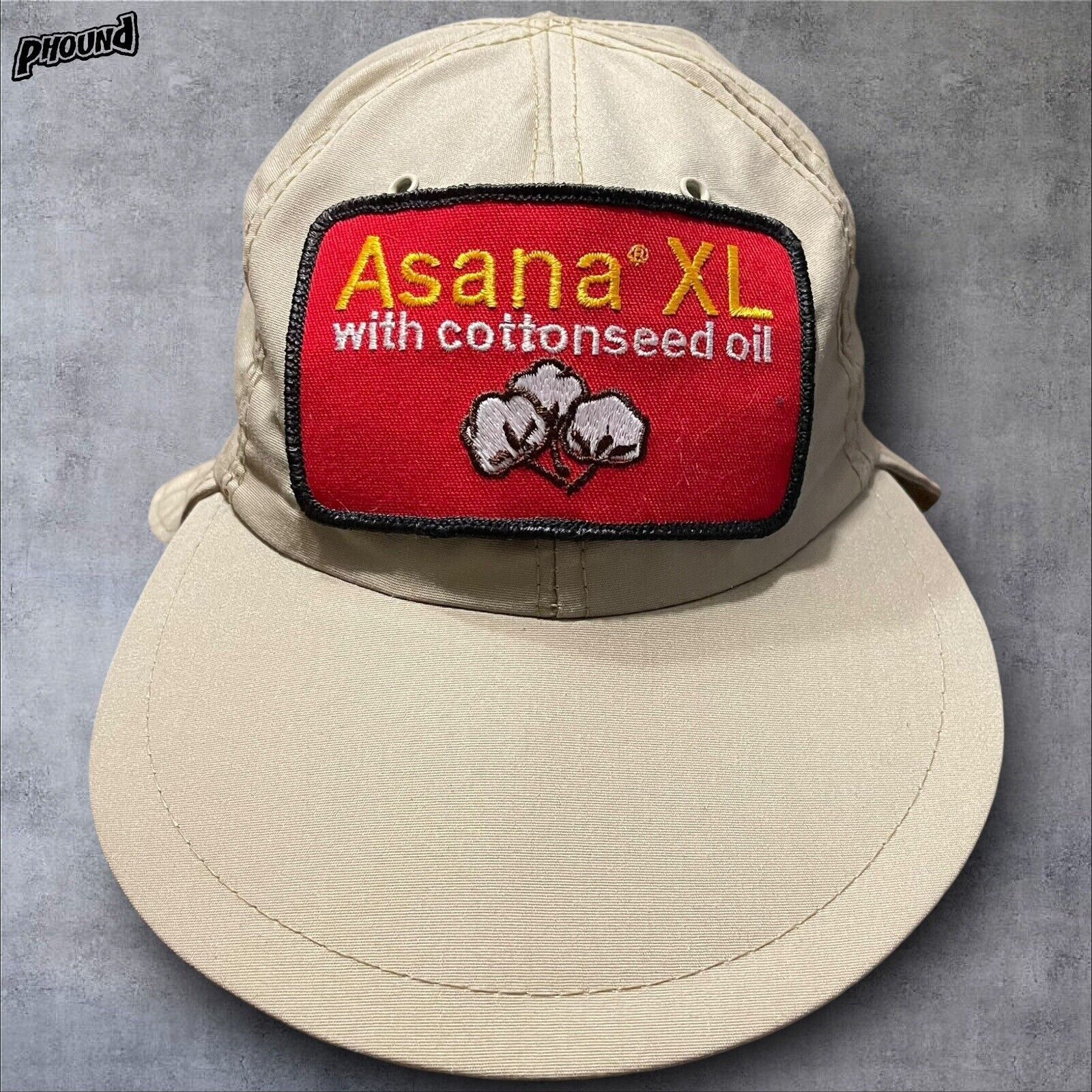 Vintage Vtg Asana XL Cottonseed Oil Patch Hat Products Farmer USA M Size ONE SIZE - 1 Thumbnail