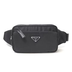 Prada PRADA Safiano Belt Bag Pouch Shoulder Bag Black P12953 – NUIR VINTAGE