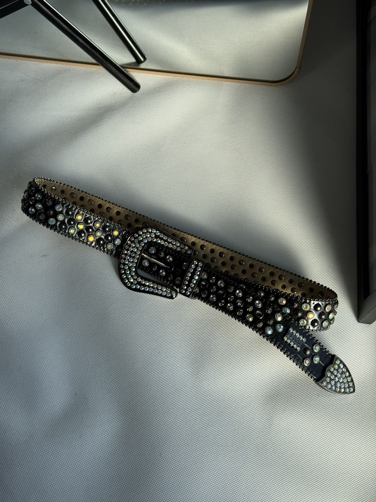 Japanese Brand Vintage Belts Y2K Bb.Simon Style Punk leather belt Japanese Size ONE SIZE - 23 Thumbnail