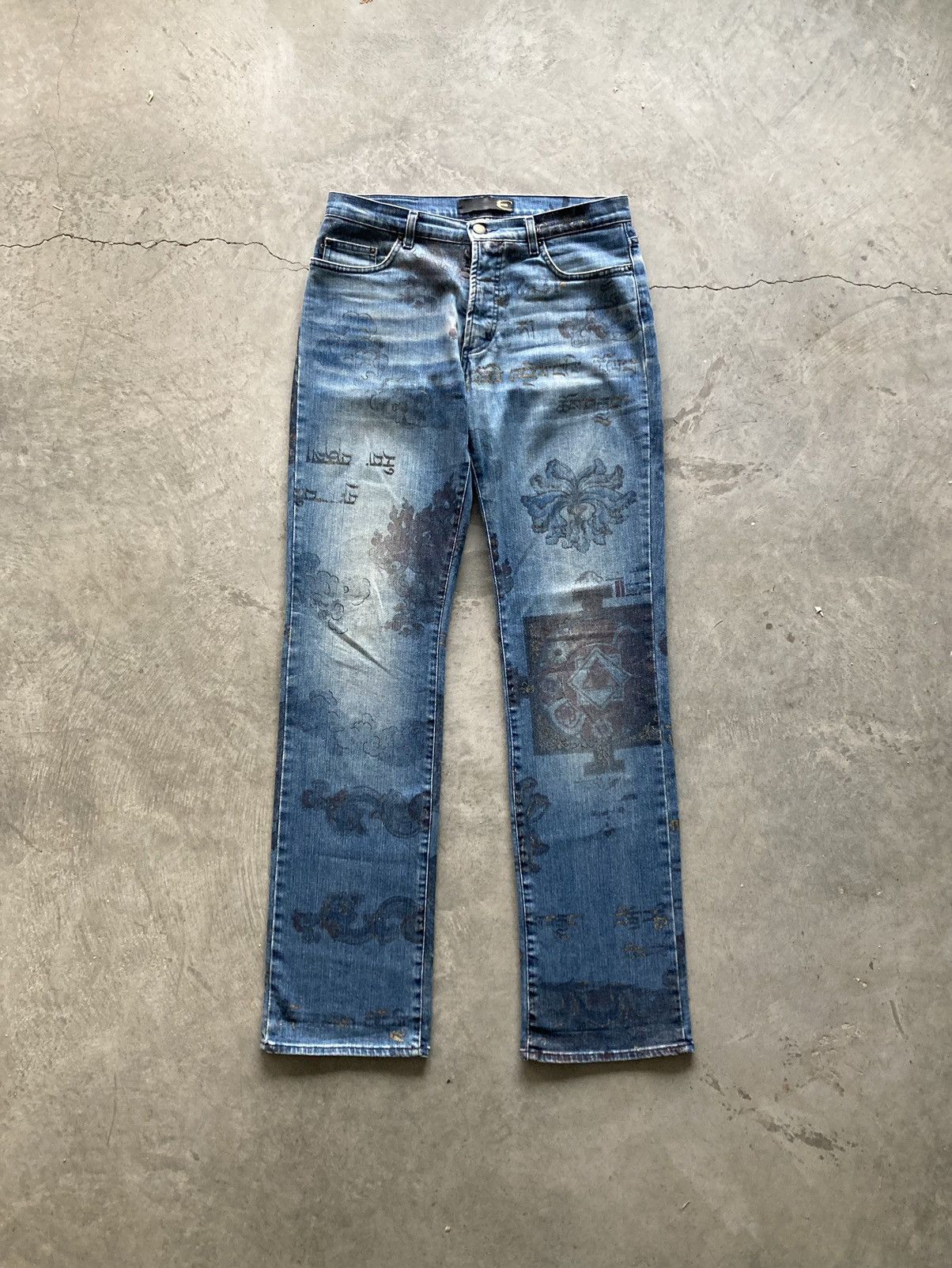 Vintage Just Cavalli indian print jeans