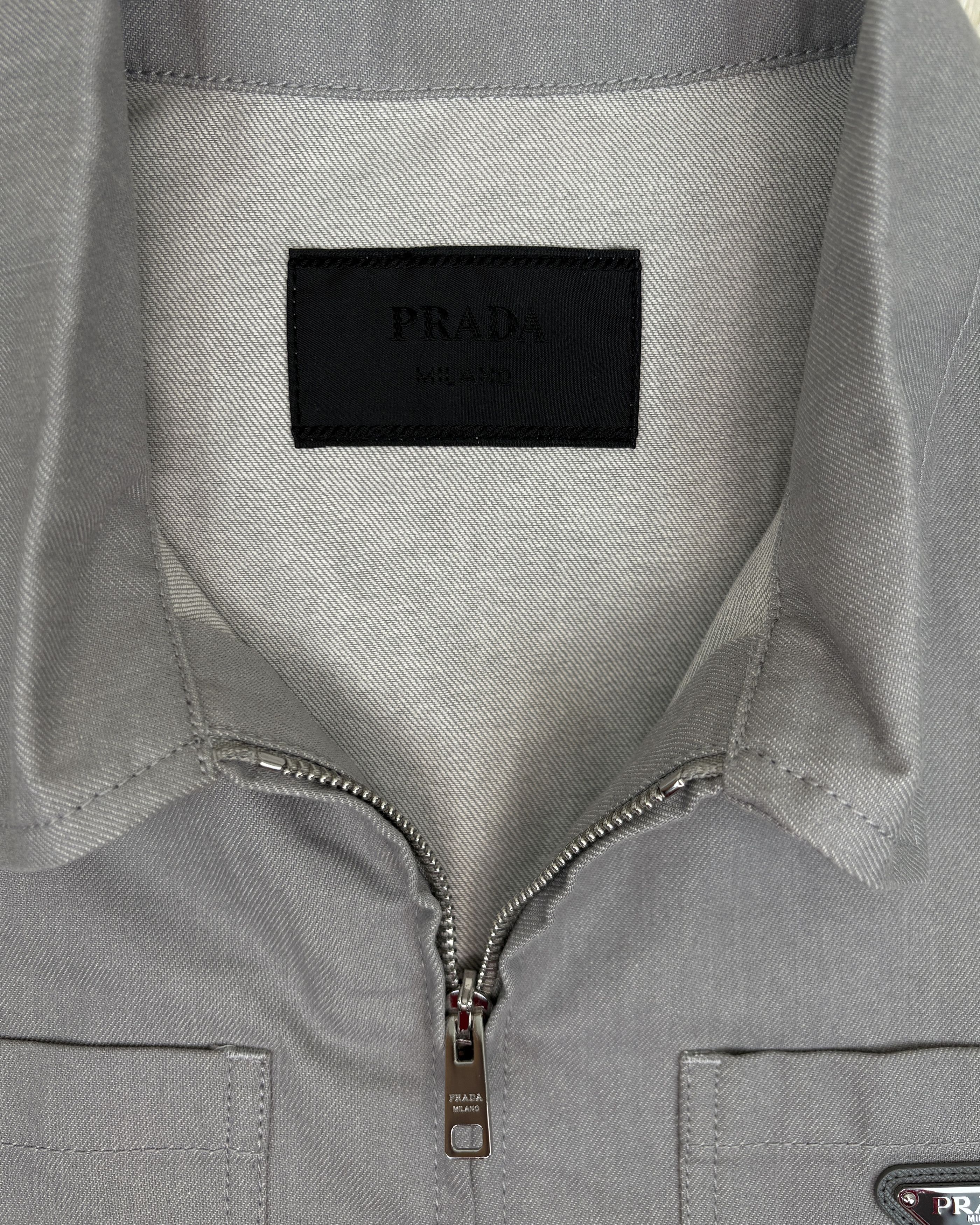 Prada 100% authentic mens PRADA cotton denim bomber jacket. XL Size US XL / EU 56 / 4 - 4 Thumbnail