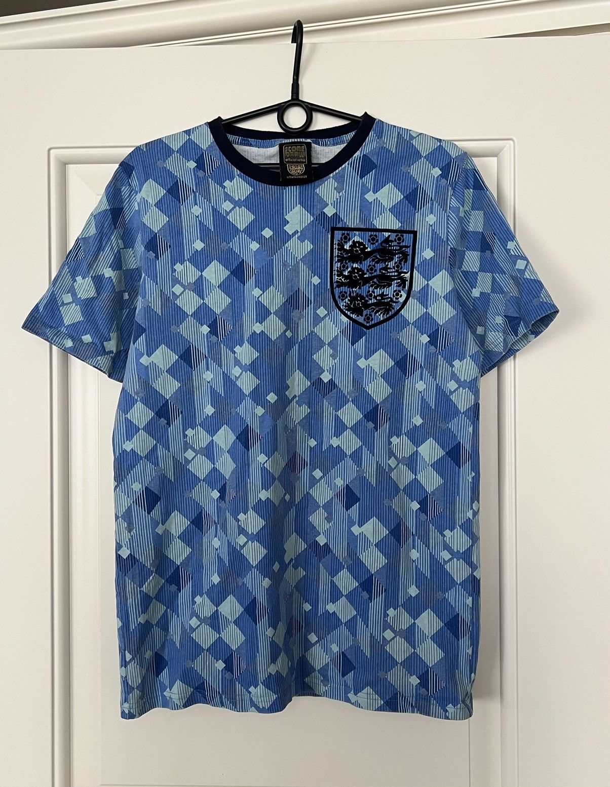 Vintage Score Draw England Football Tee Shirt Soccer Size US M / EU 48-50 / 2 - 1 Thumbnail