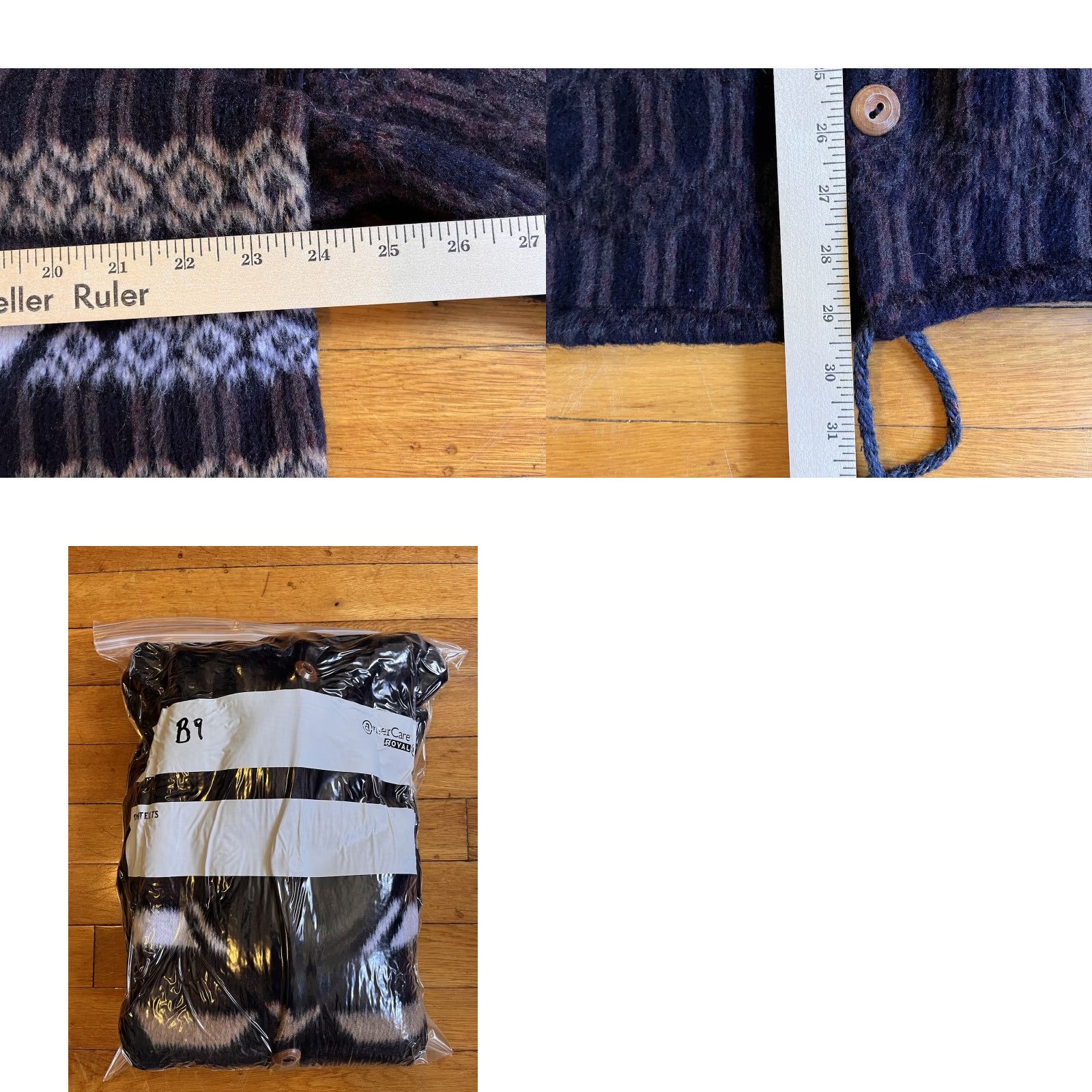 Vintage VINTAGE Otavalo Cardigan Sweater Hooded Women’s One Size Brown Aztec Geometric Wool 100% Heavyweight Oversized Regular Ladies Mens? Size ONE SIZE - 8 Thumbnail