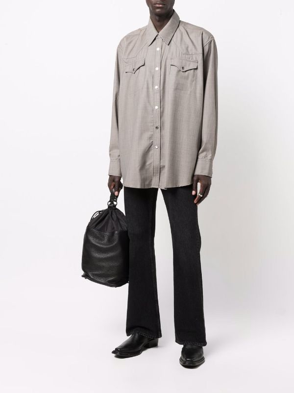 Our Legacy Cut ranch shirt stone wool Size US S / EU 44-46 / 1 - 6 Thumbnail
