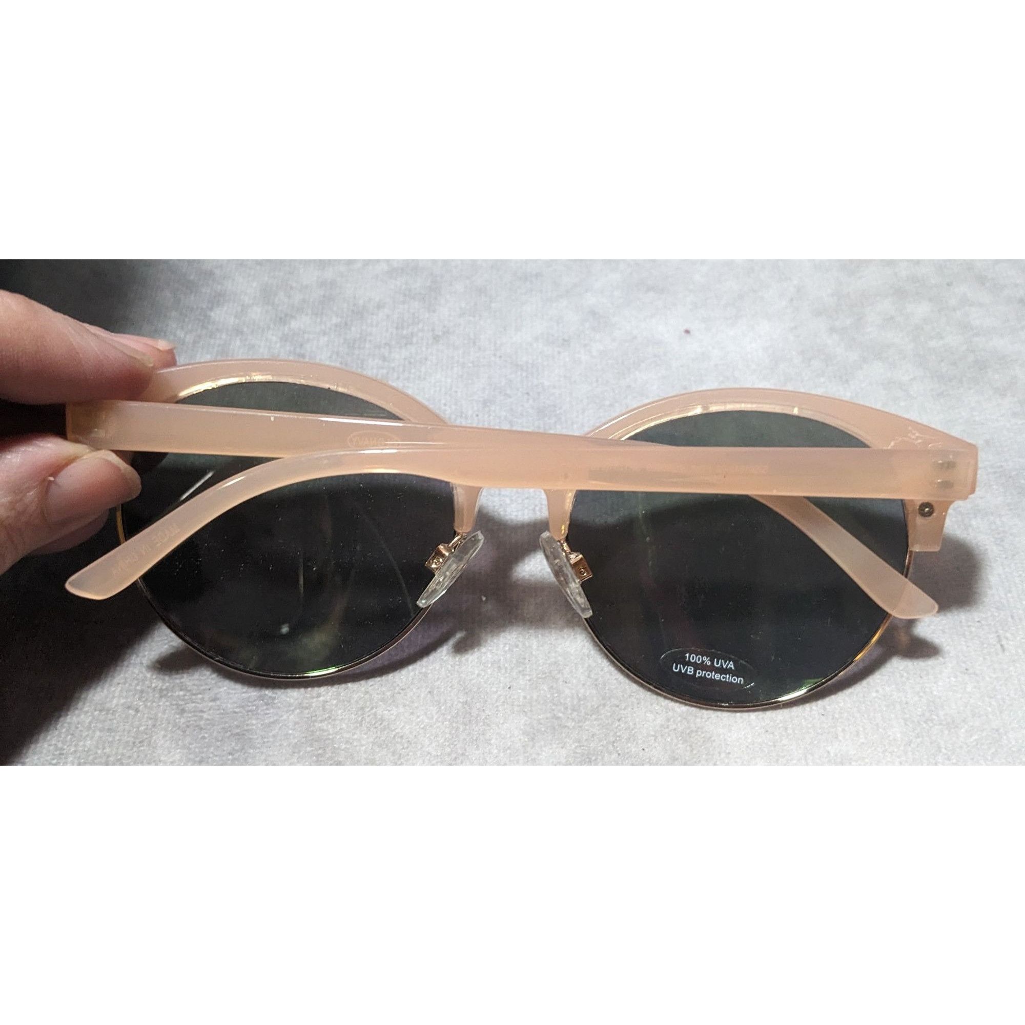 Old Navy Old Navy Pink Half Frame Mirror Sunglasses Size ONE SIZE - 8 Thumbnail