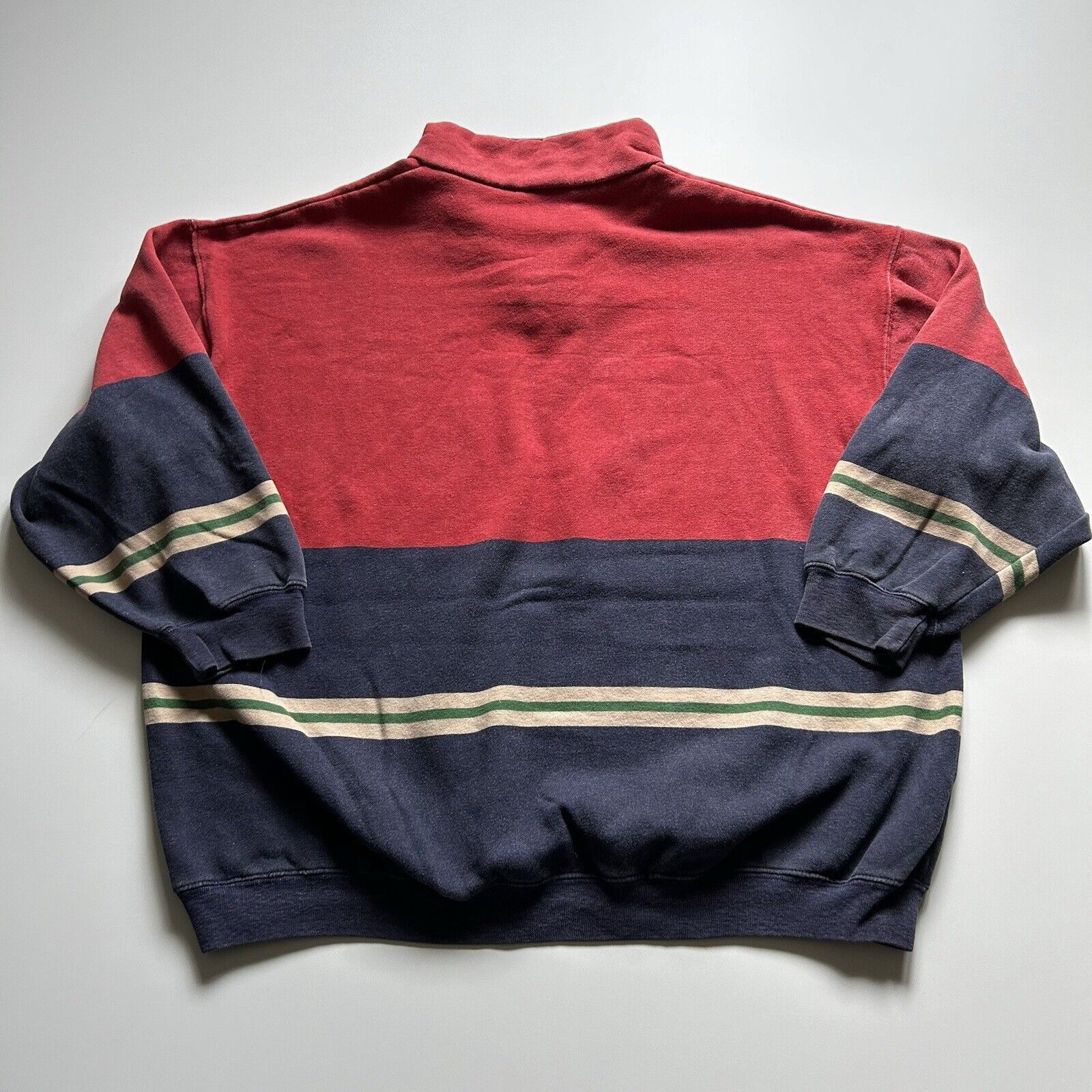 Vintage 90s Guess MFG 1/4 Zip Sweatshirt Large Multicolored
