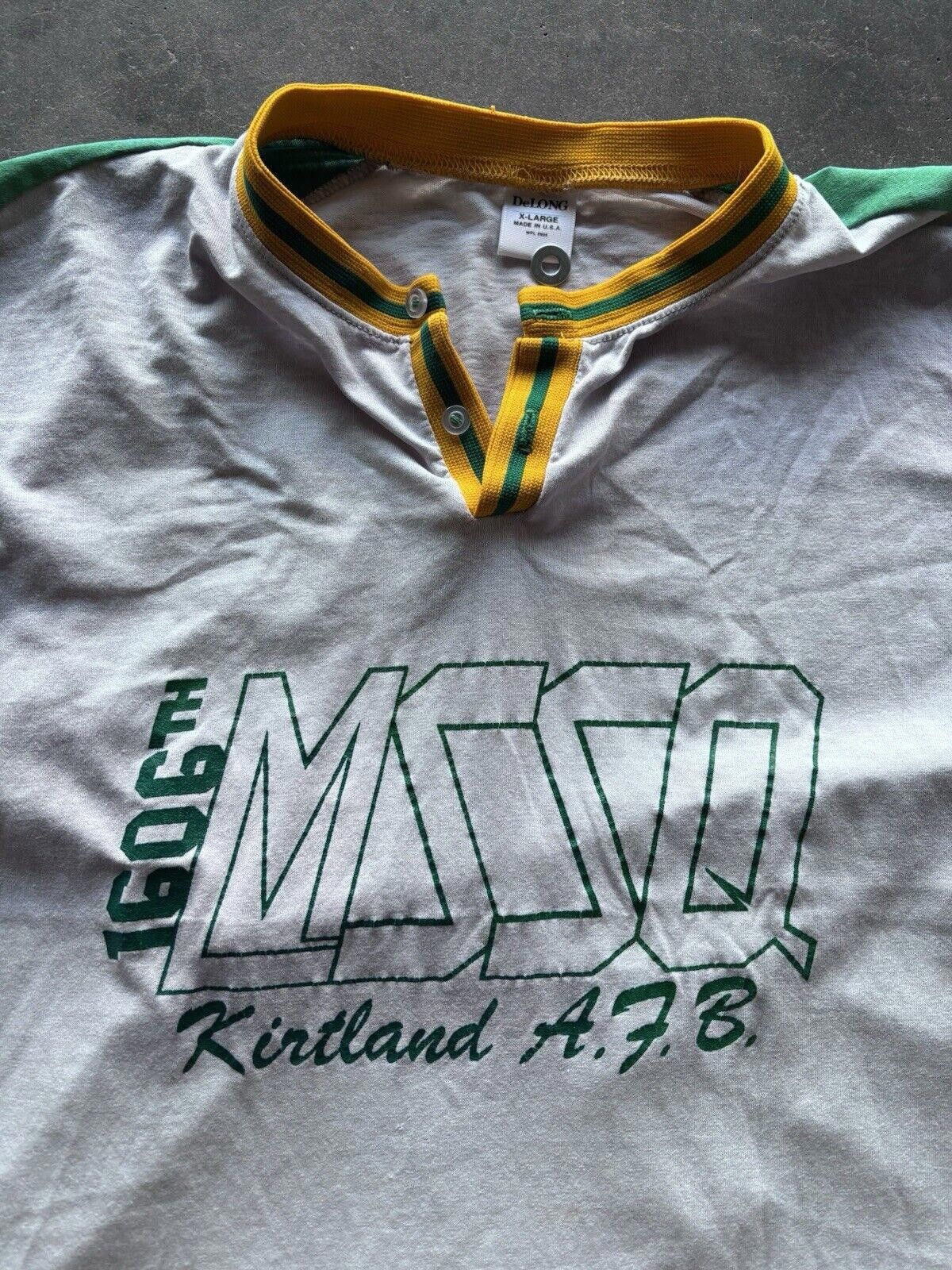 Delong × Vintage Vintage Delong Kirtland Air Force Base Rib Knit Jersey XL Size US XL / EU 56 / 4 - 2 Thumbnail