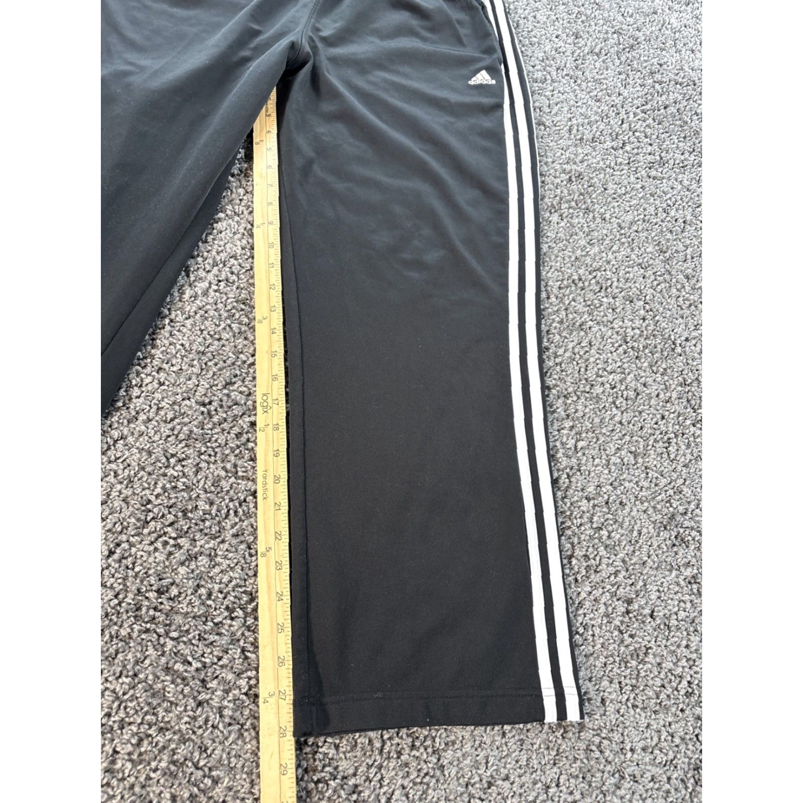 Adidas VINTAGE adidas Track Pants Mens M Black Pockets Baggy 00s Y2K 70s Warm Ups Basketball Pants Mens Size US 31 - 2 Thumbnail