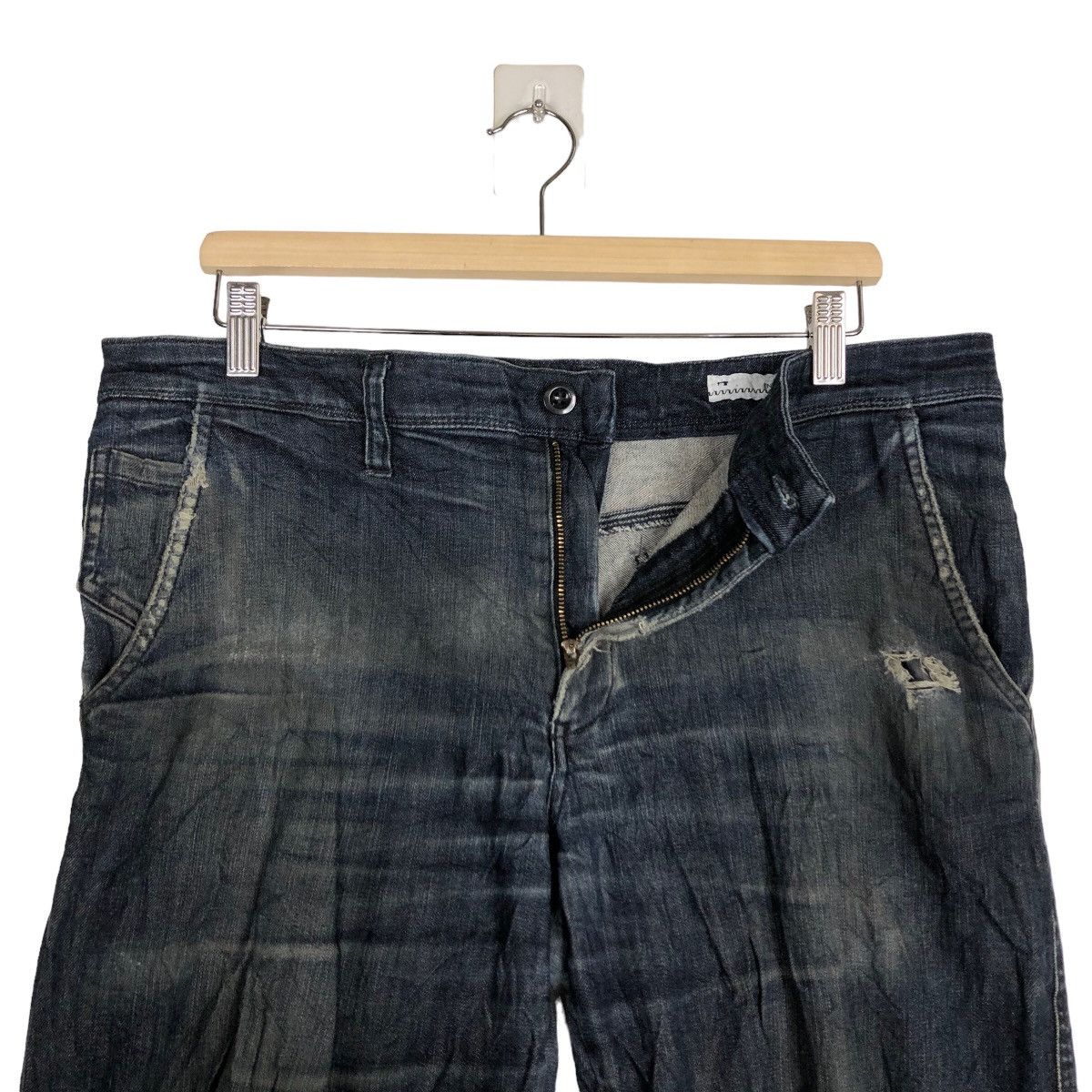 Japanese Brand 🔥VINTAGE ENGINEERD THE UNIFORM DISTRESSED DENIM JEANS Size US 35 - 9 Thumbnail