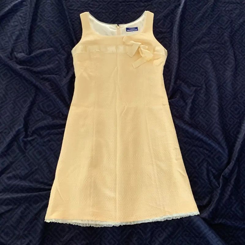Burberry Burberry Yellow Cotton Off-Shoulder Dress Size M / US 6-8 / IT 42-44 - 1 Thumbnail