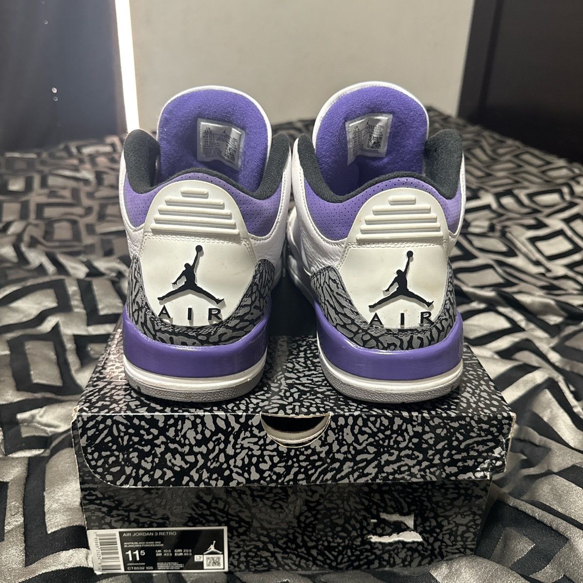 Jordan Brand Jordan 3 “dark iris” Size US 11.5 / EU 44-45 - 1 Thumbnail