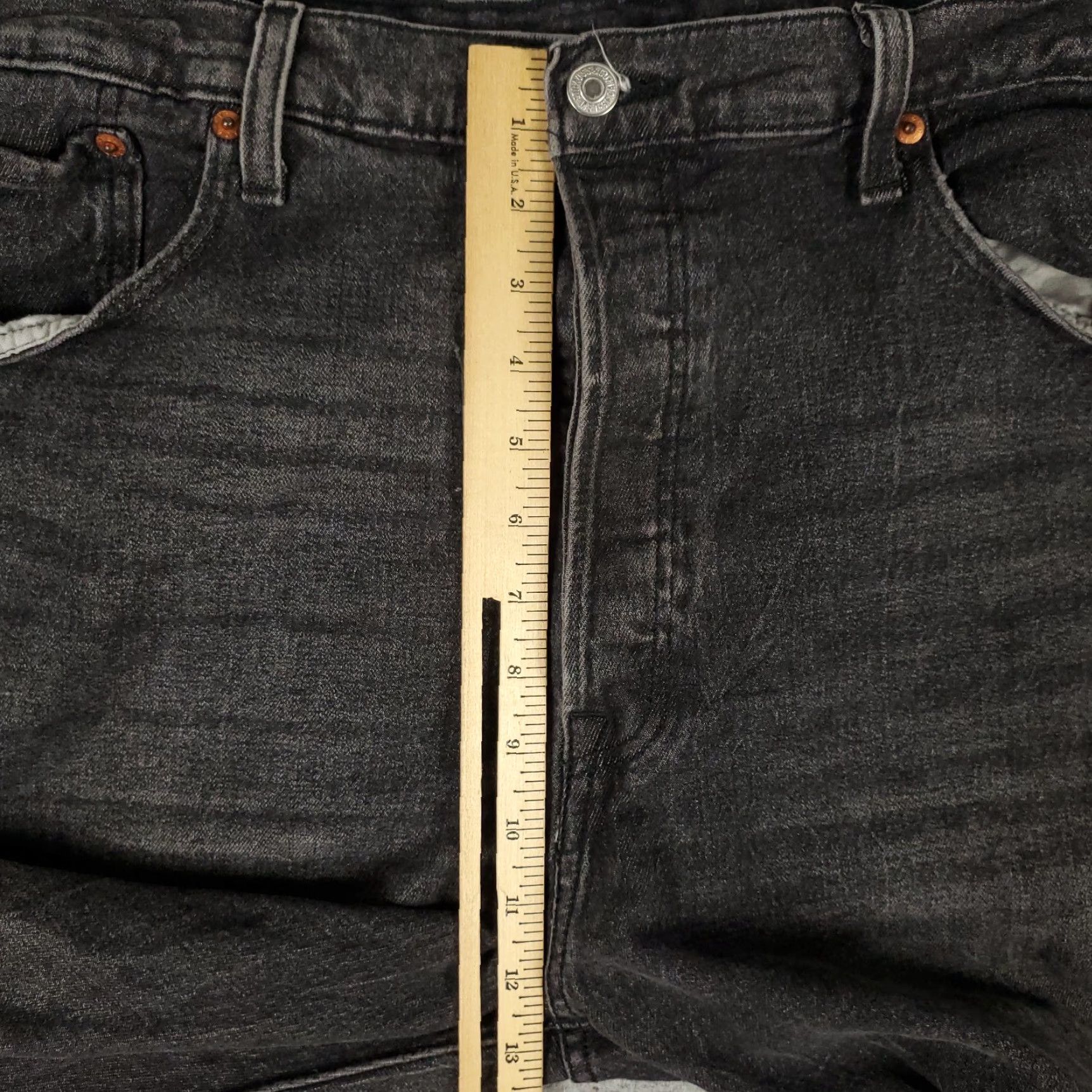 Levi's Levis 501 Jeans Mens Gray Straight Leg 40x30 Regular Fit Cotton Denim Pants Mens Size US 40 / EU 56 - 4 Thumbnail