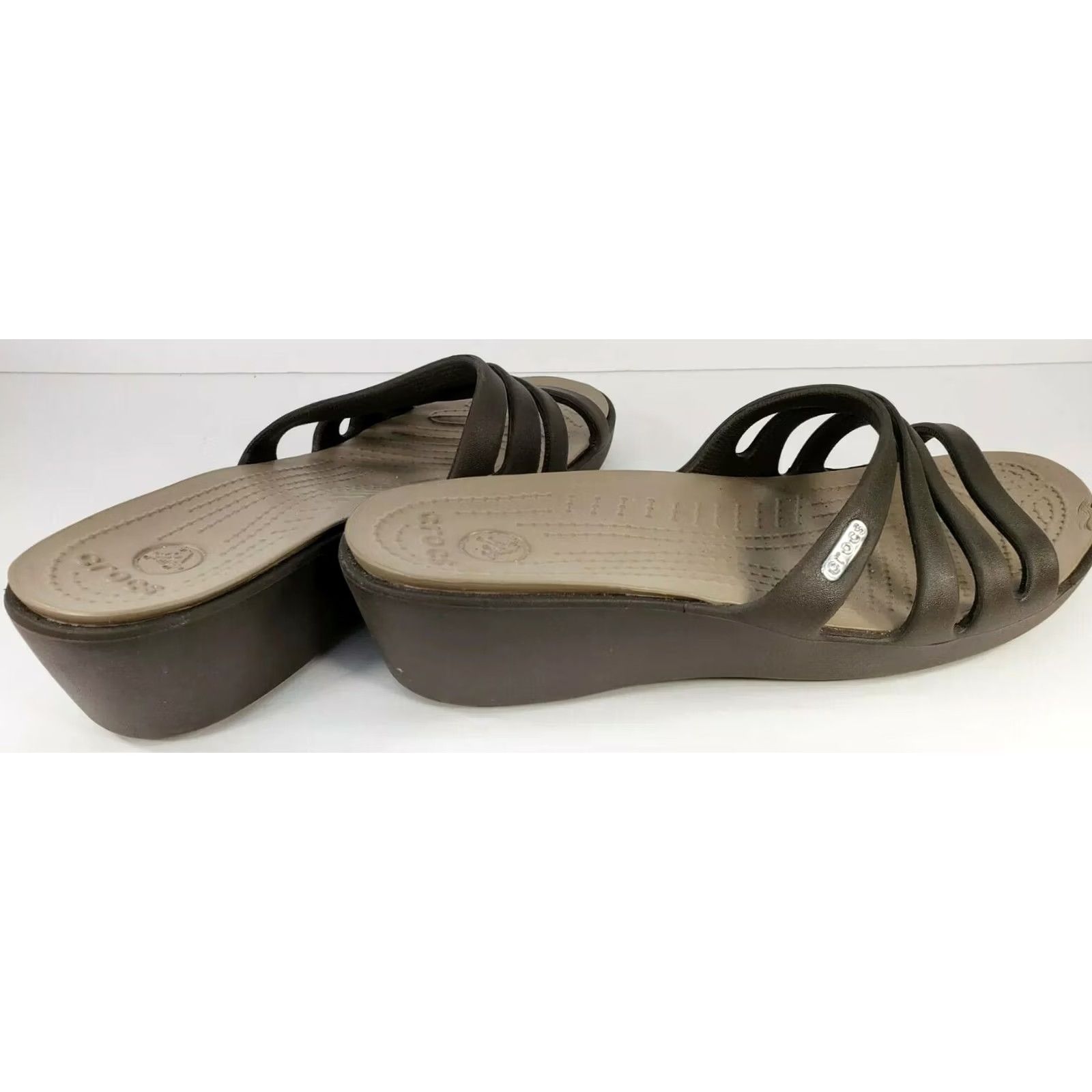 Crocs Crocs Patricia Womens Slide Sandals - Brown Size 7M - Cushy Insoles - Casual Comfort Size US 7 / IT 37 - 5 Thumbnail