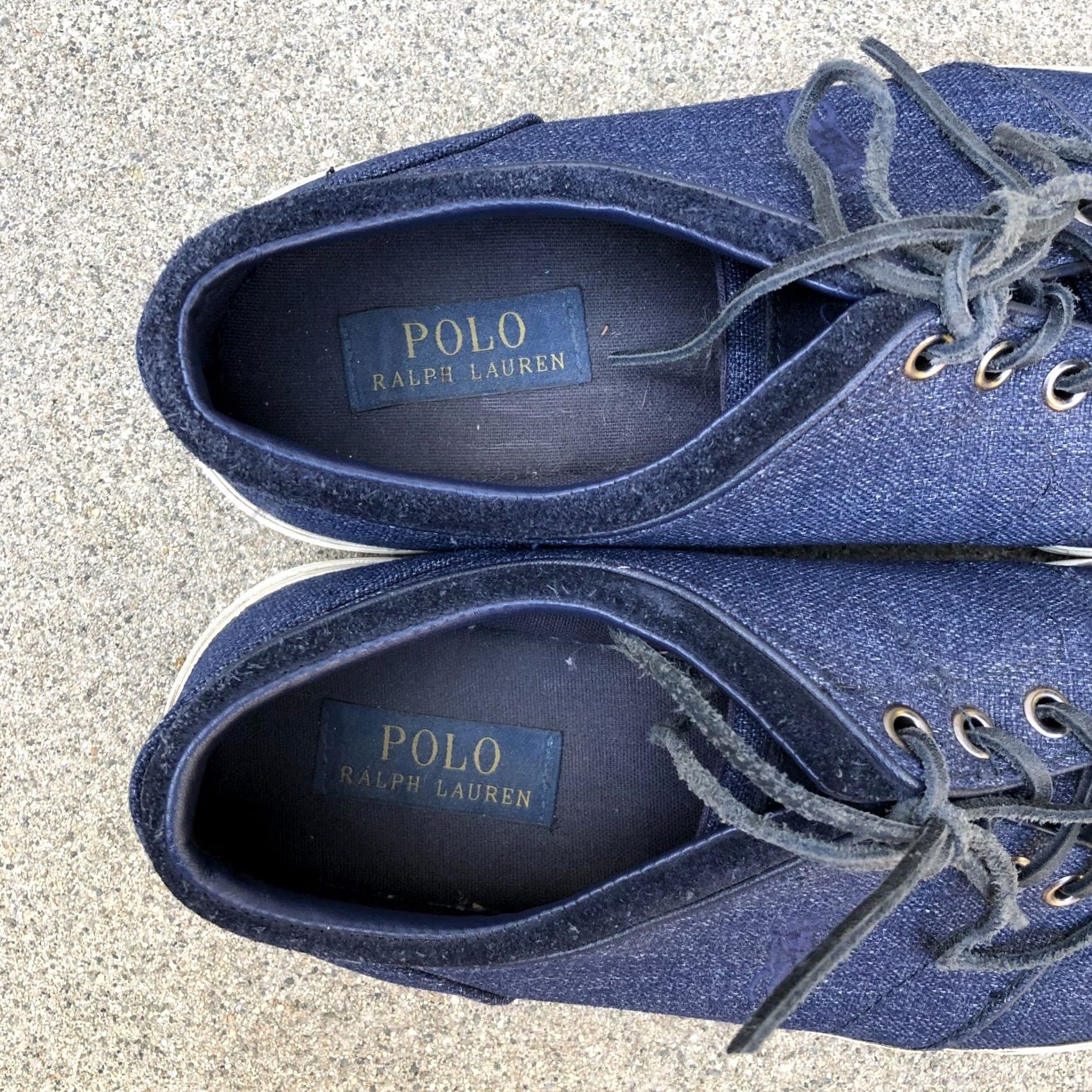 Ralph Lauren POLO RALPH LAUREN Faxon Low Shoes Mens 10.5 D Blue Canvas Sneakers Sneaker Casual Lace Up Size US L / EU 52-54 / 3 - 2 Thumbnail