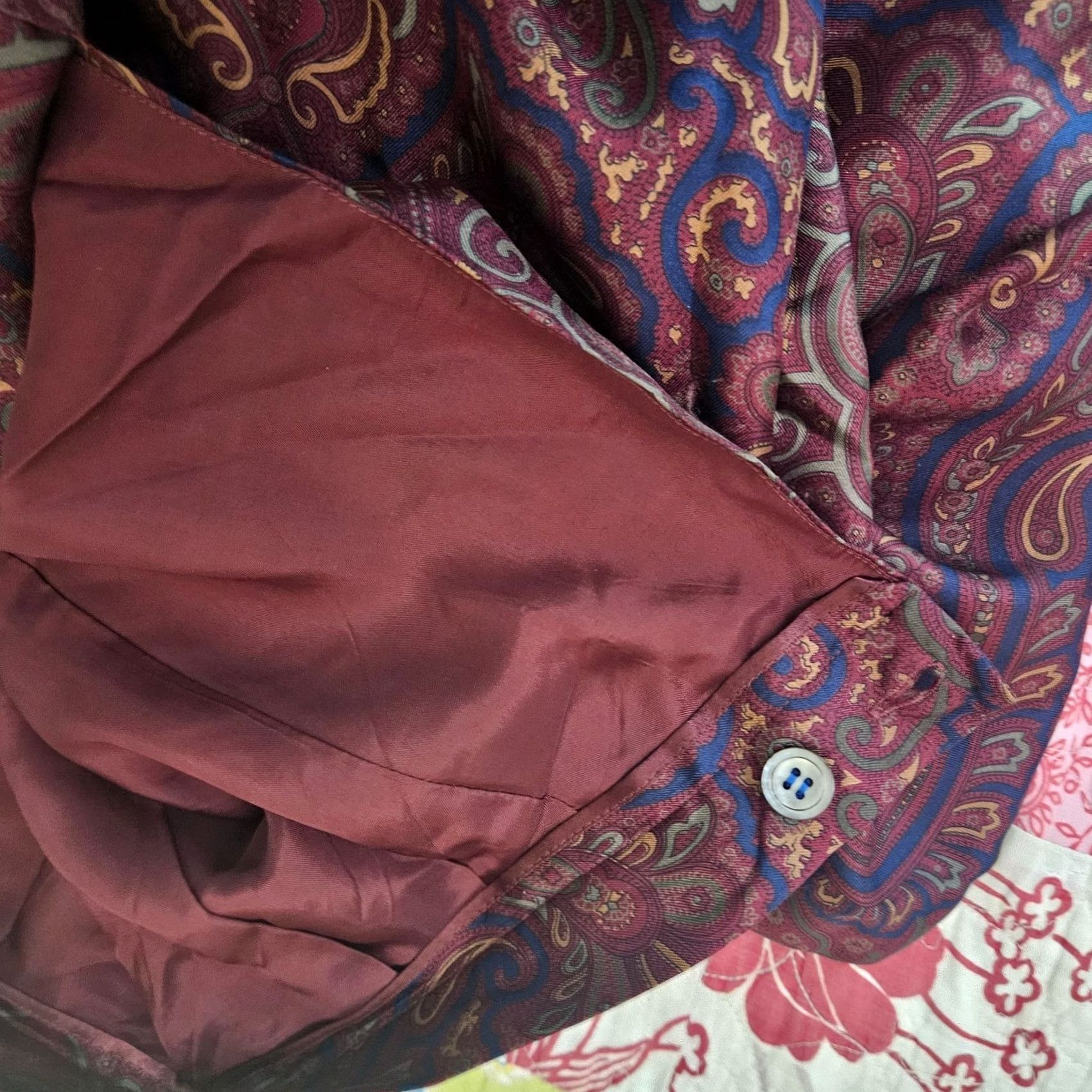 Vintage Vtg Private Agenda Womens Silk Maxi Skirt Paisley Sz 14 Size 36" / US 14 / IT 50 - 4 Thumbnail