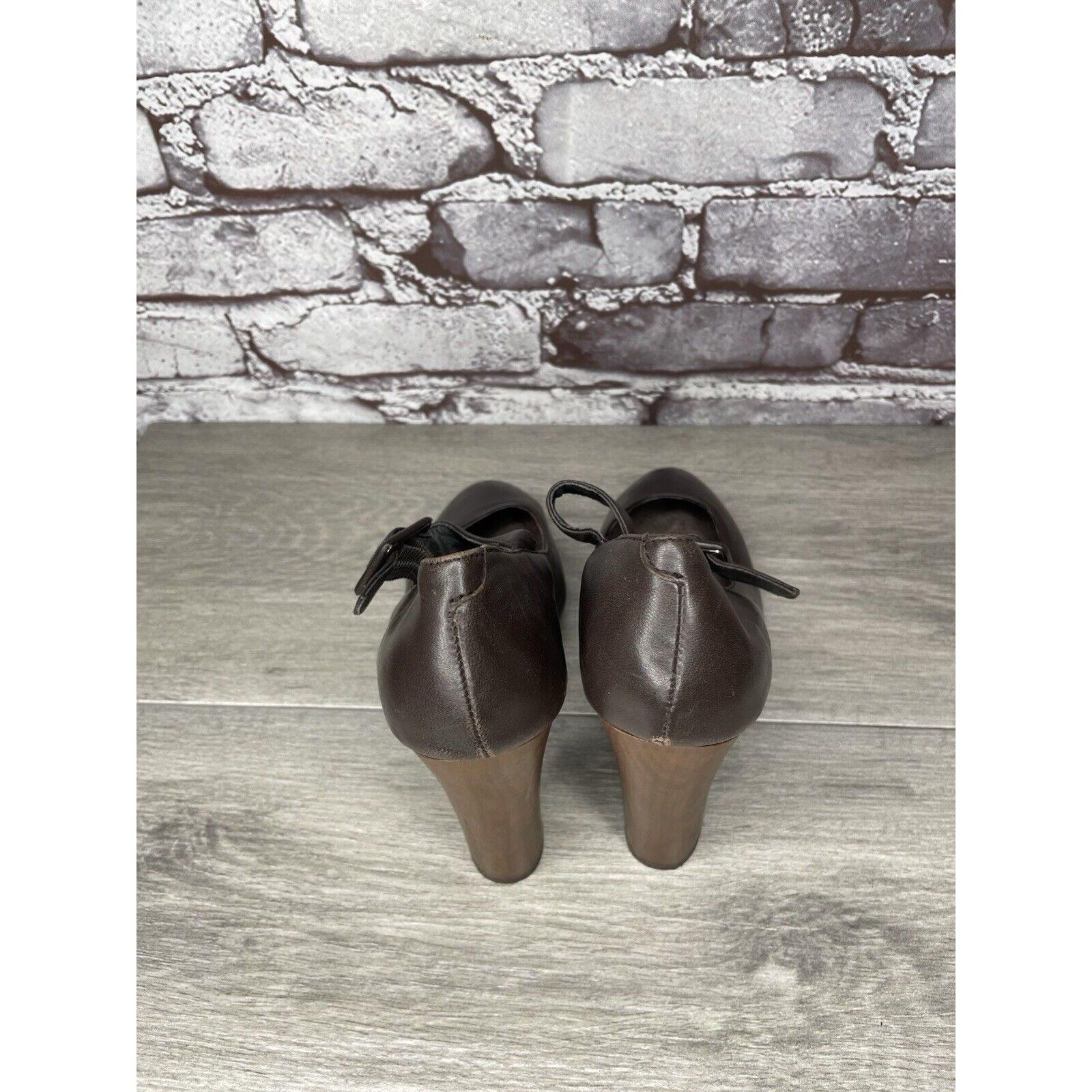 Joie Joie Brown Leather Mary Jane Strap Wooden Pump Heel Shoes Wo Size US 6 / IT 36 - 17 Thumbnail