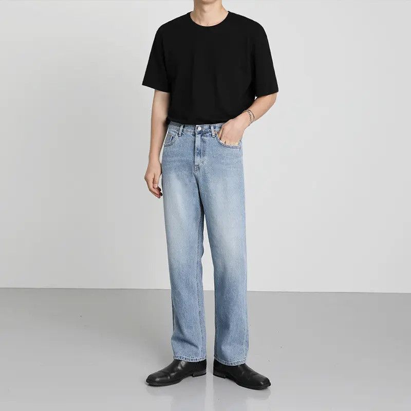 Japanese Brand Retro straight leg wide leg casual jeans Size US 32 / EU 48 - 3 Thumbnail