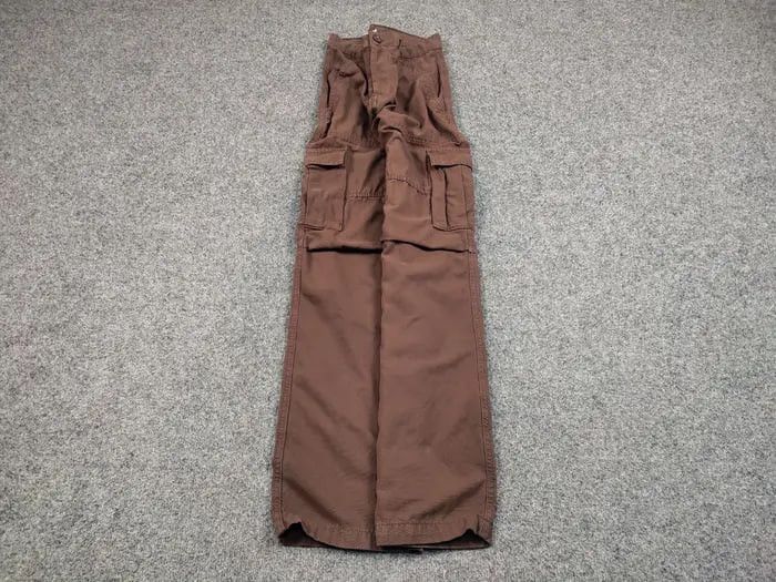 Japanese Brand Vintage 90s Japanese Brown Cargo canvas Pants Y2K Hype Style Size US 30 / EU 46 - 2 Thumbnail