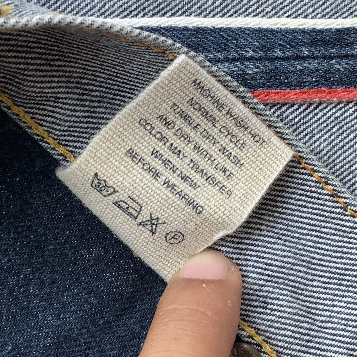 Evisu SALE!! 🤝🏼 EVISU SEAGUL INSIDE OUT SELVEDGE JEANS Size US 31 - 8 Thumbnail