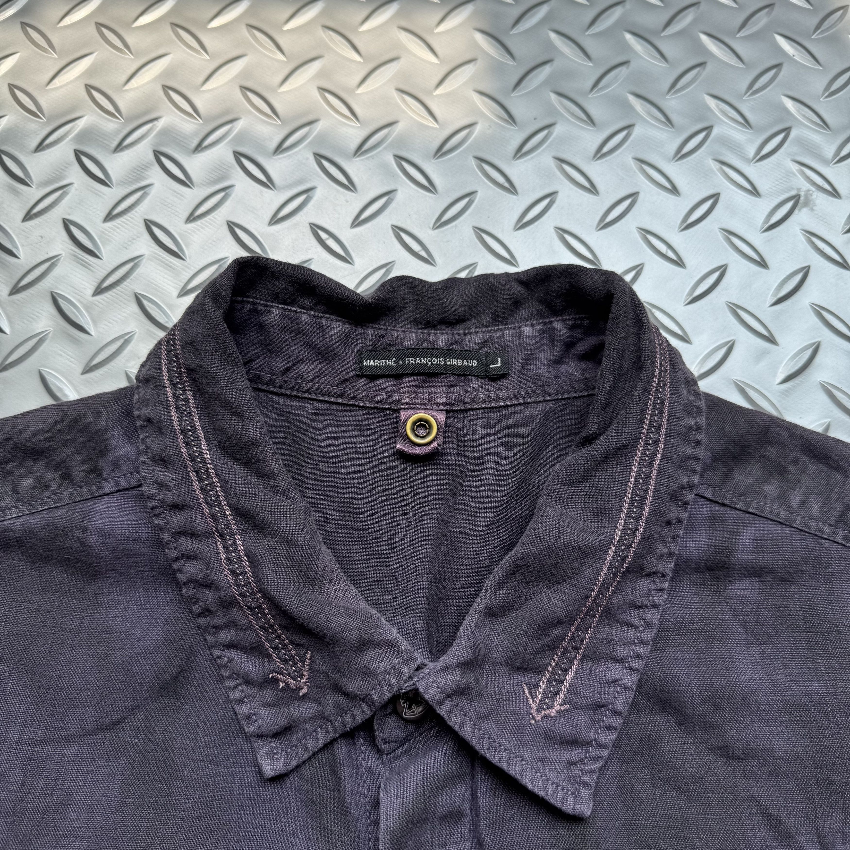 Marithe + Francois Girbaud Marithé + François Girbaud Washed Short Sleeve Shirt Size US L / EU 52-54 / 3 - 2 Thumbnail