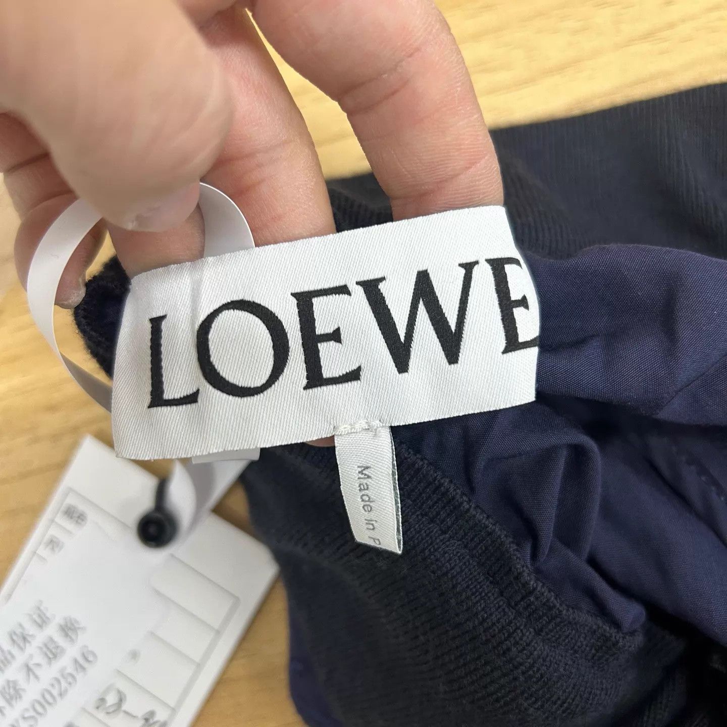 Loewe Loewe Navy 99 M Shorts All-Over Logo, Pkt Embro Size 27" / US 4 / IT 40 - 3 Thumbnail