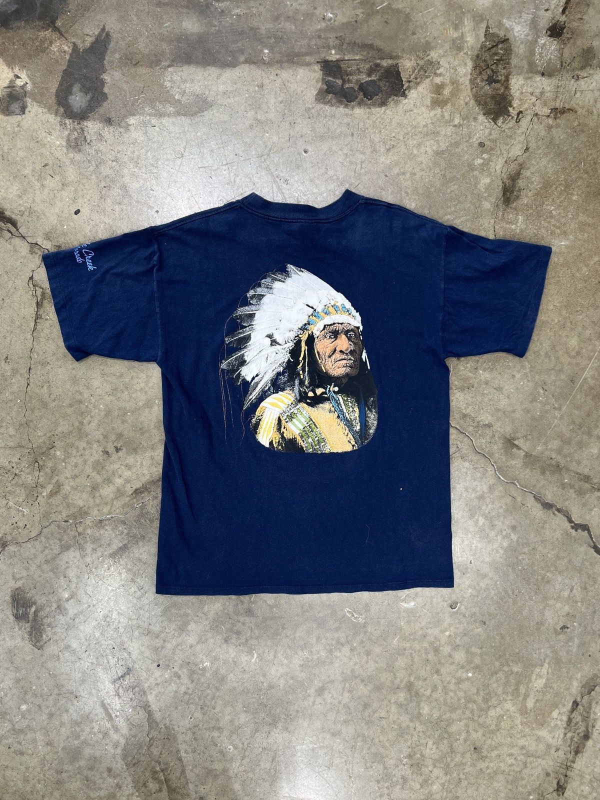 Vintage Vintage 90s Native American Eagle Nature Lightning Tee Large Size US L / EU 52-54 / 3 - 5 Thumbnail