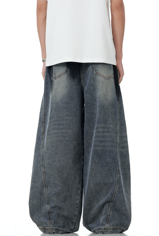 Japanese Brand × Jean American high street graffiti ripped loose wide-leg jeans Size US 32 / EU 48 - 5 Thumbnail