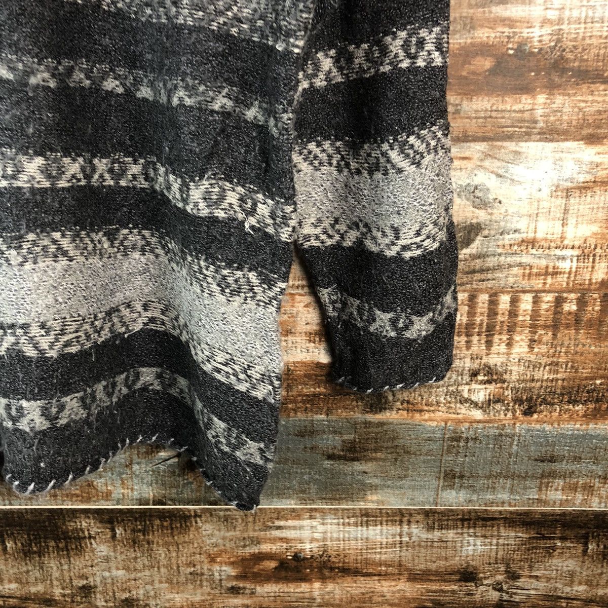 Homespun Knitwear DL Vino Rouge stripe Gray vintage Knitwear #C723 Size US M / EU 48-50 / 2 - 8 Thumbnail