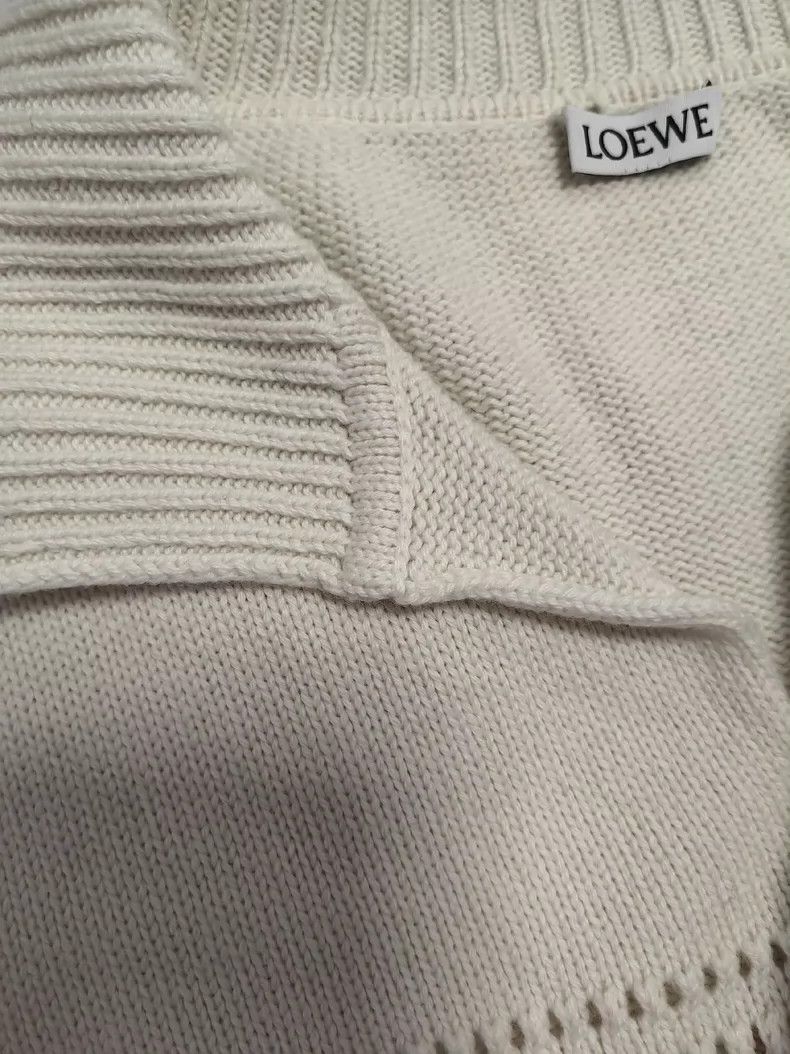 Loewe LOEWE White knitted sweater Size S / US 4 / IT 40 - 3 Thumbnail