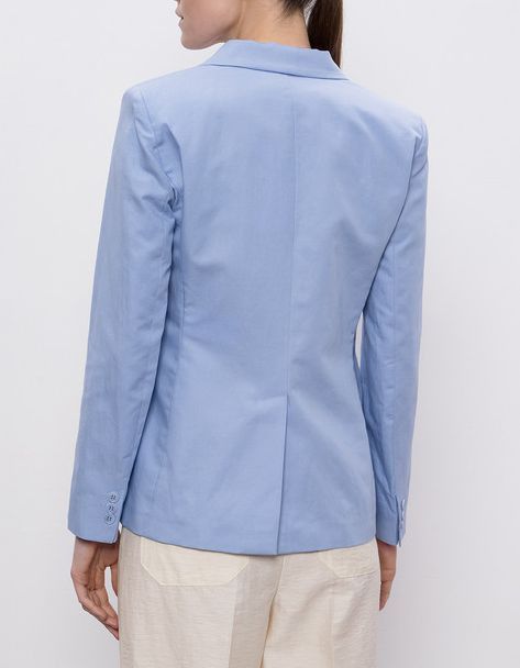 Weekend Max Mara Max Mara Weekend Gelosia Light Blue Wool Jacket Size M / US 6-8 / IT 42-44 - 2 Thumbnail