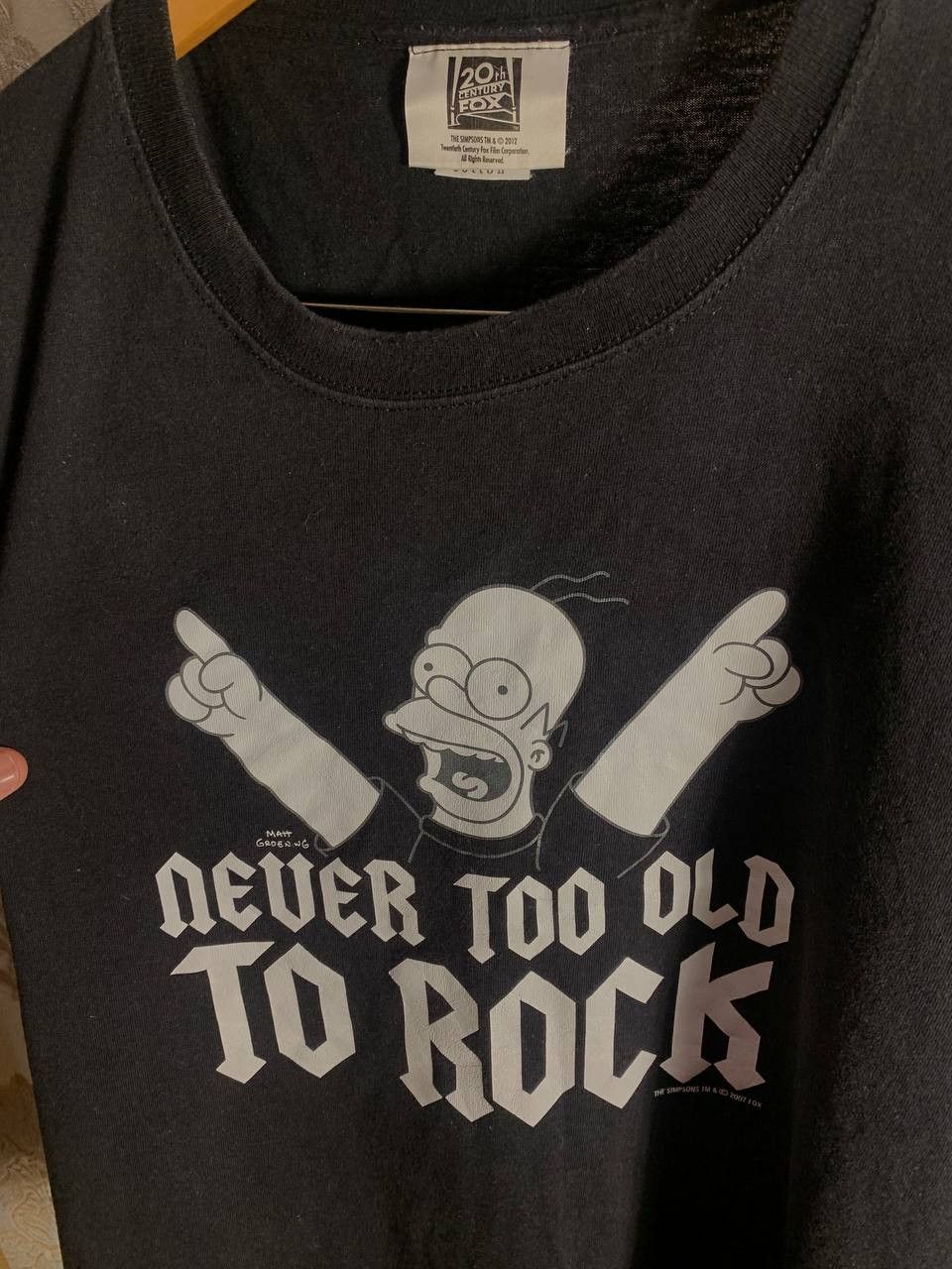 Cartoon Network Vintage The Simpsons HOMMER Rock Retro T-shirt Fox Y2K 90s Size US XL / EU 56 / 4 - 4 Thumbnail