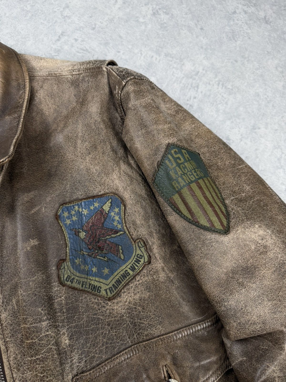 Vintage Vintage Traders A-2 Distressed Leather Flight Jacket Size 54 Size US L / EU 52-54 / 3 - 8 Thumbnail