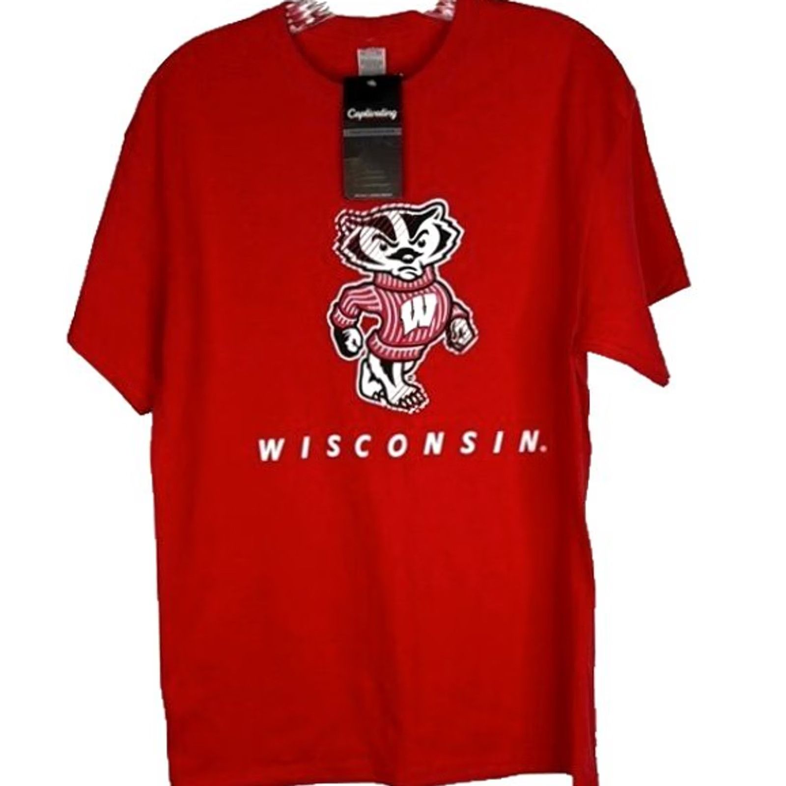 Vintage Wisconsin Badger UW Red Tshirt Medium NWT Size US M / EU 48-50 / 2 - 2 Thumbnail