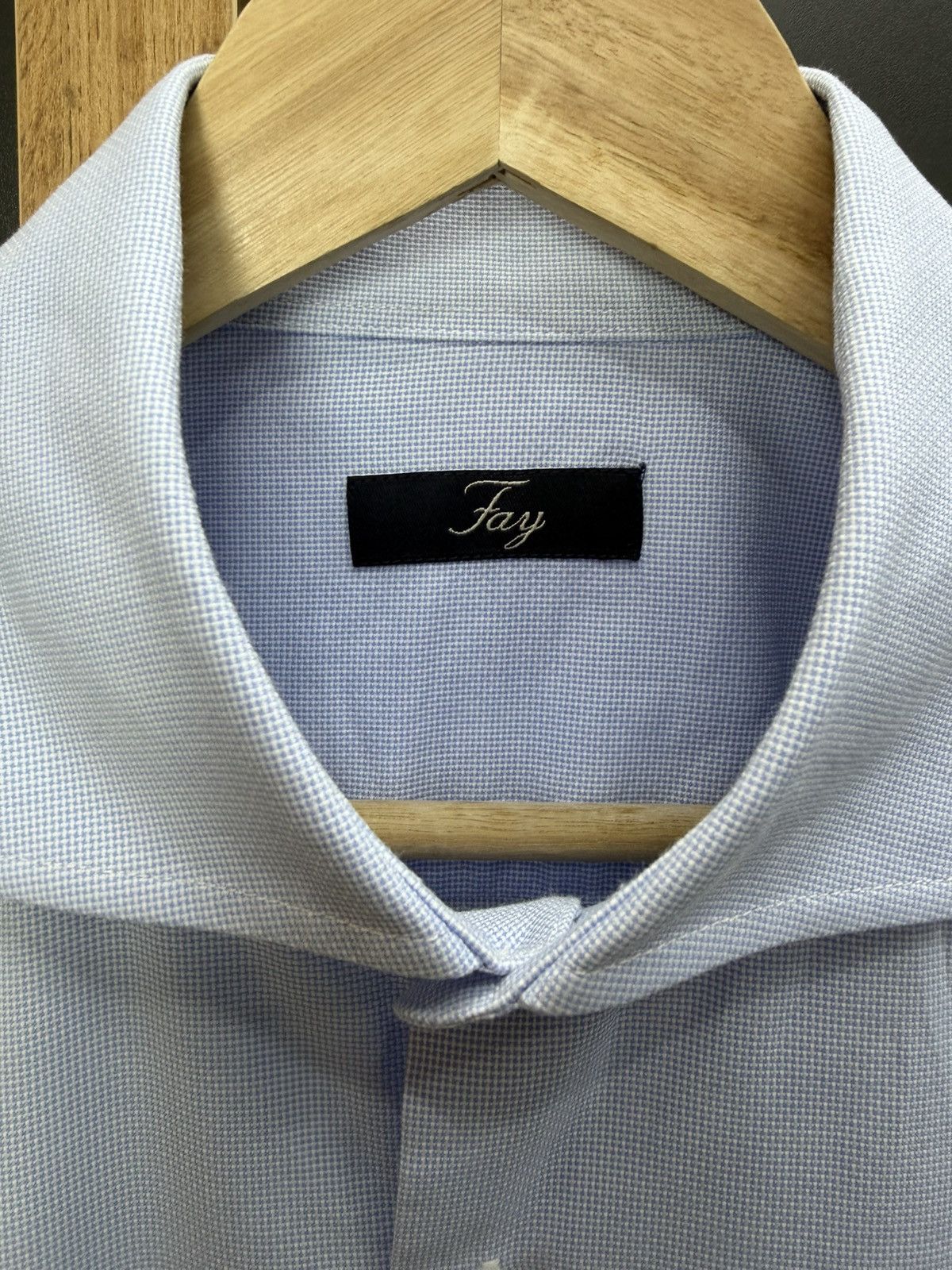 Fay Fay Light Blue Shirt 100% Cotton Size 41/16 Size US L / EU 52-54 / 3 - 3 Thumbnail
